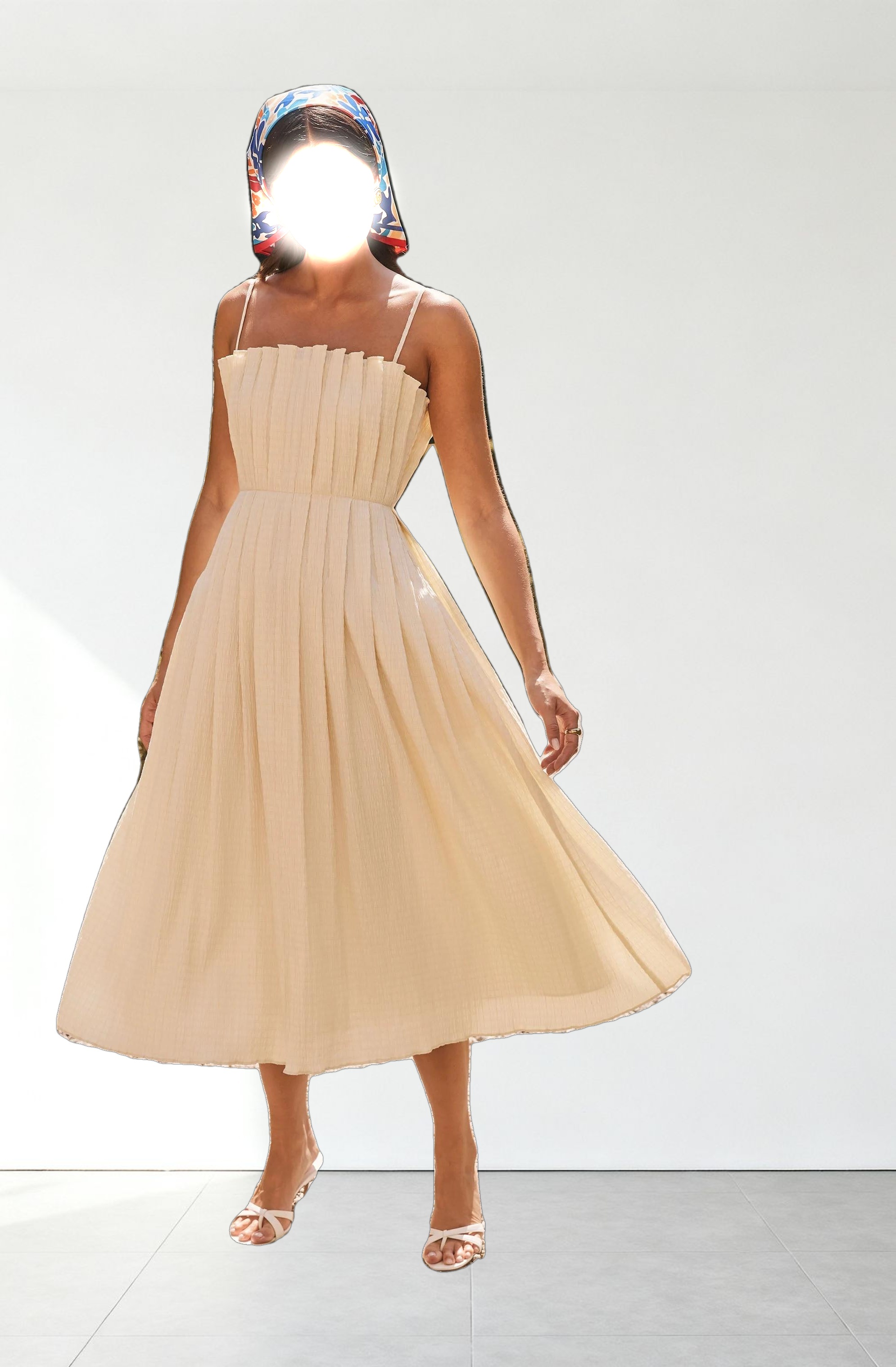 Sunny Pleated Midi Dress