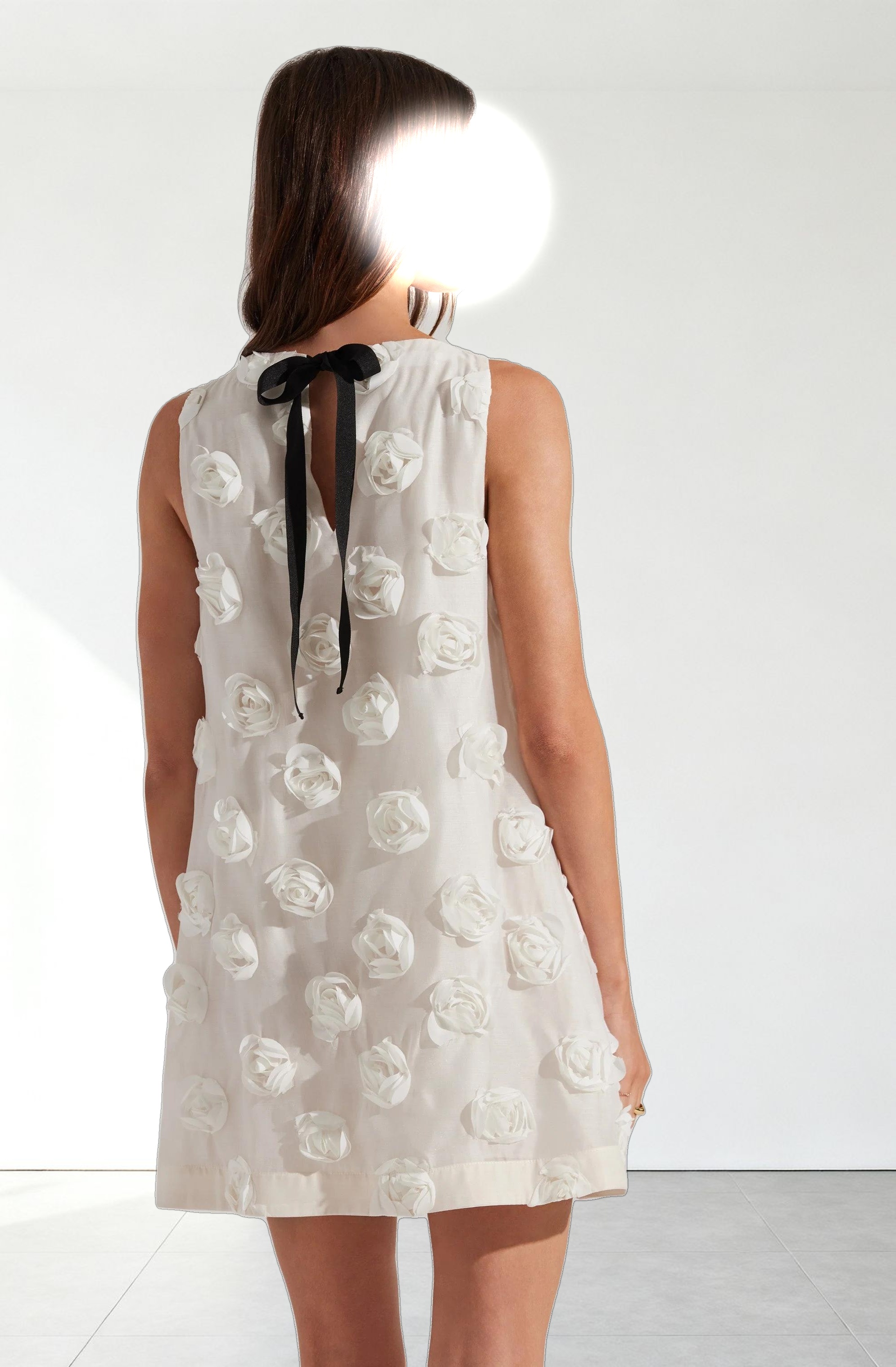 Floria 3D Floral Appliqué Dress