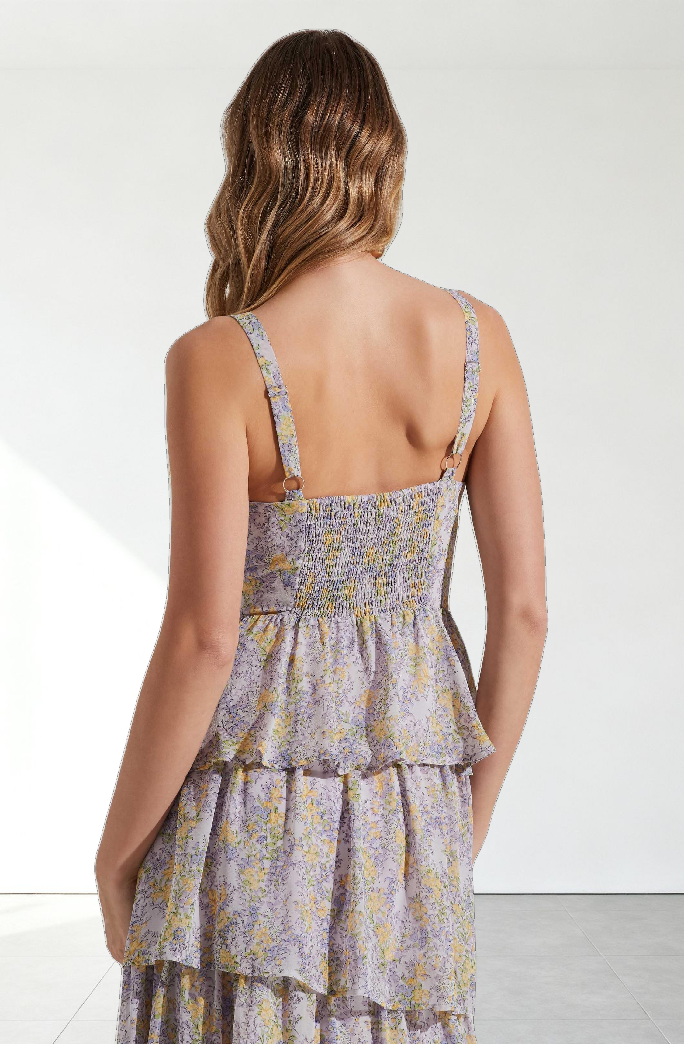 Midsummer Floral Tiered Maxi Dress