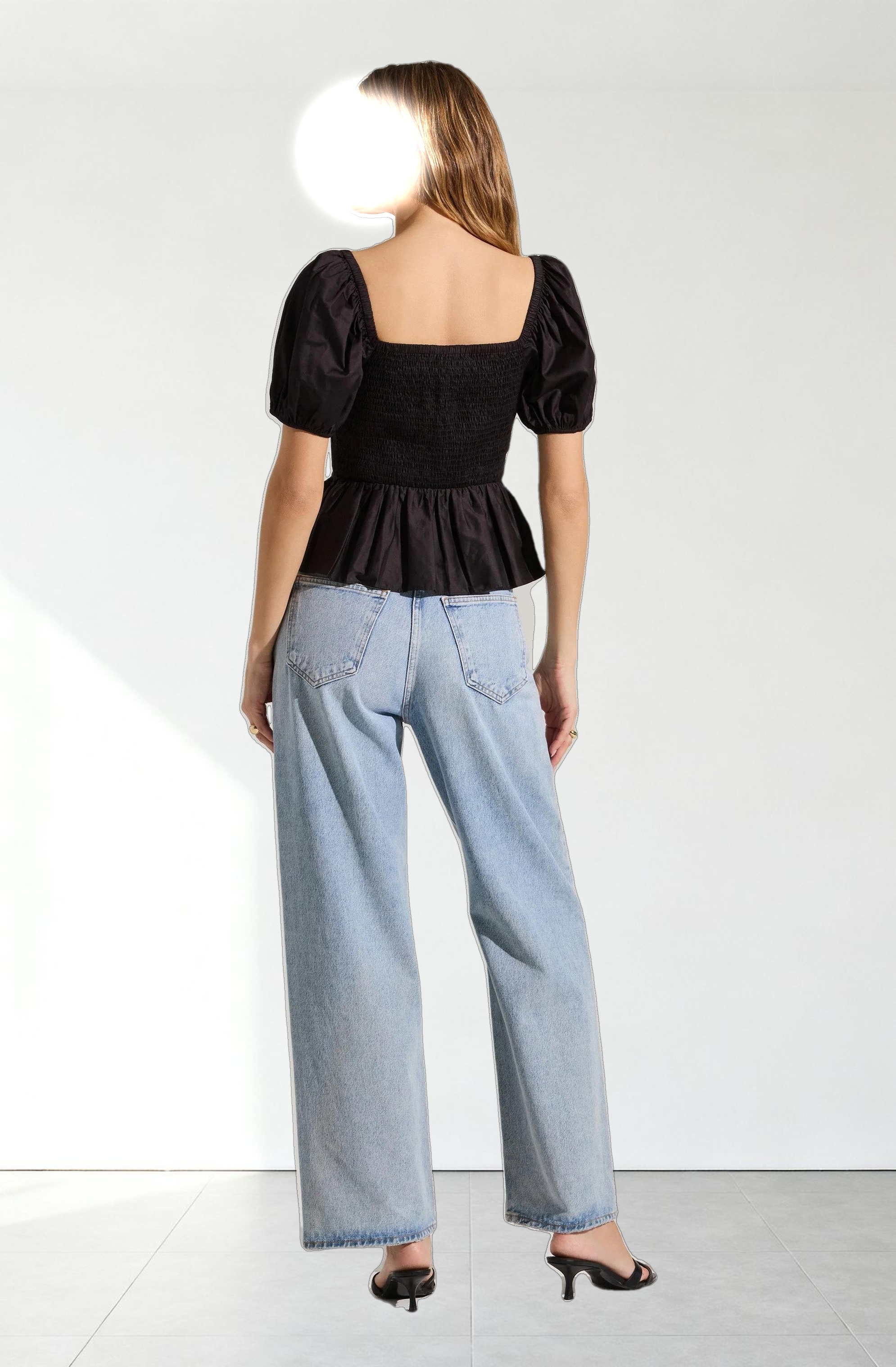 Bow Front Peplum Top