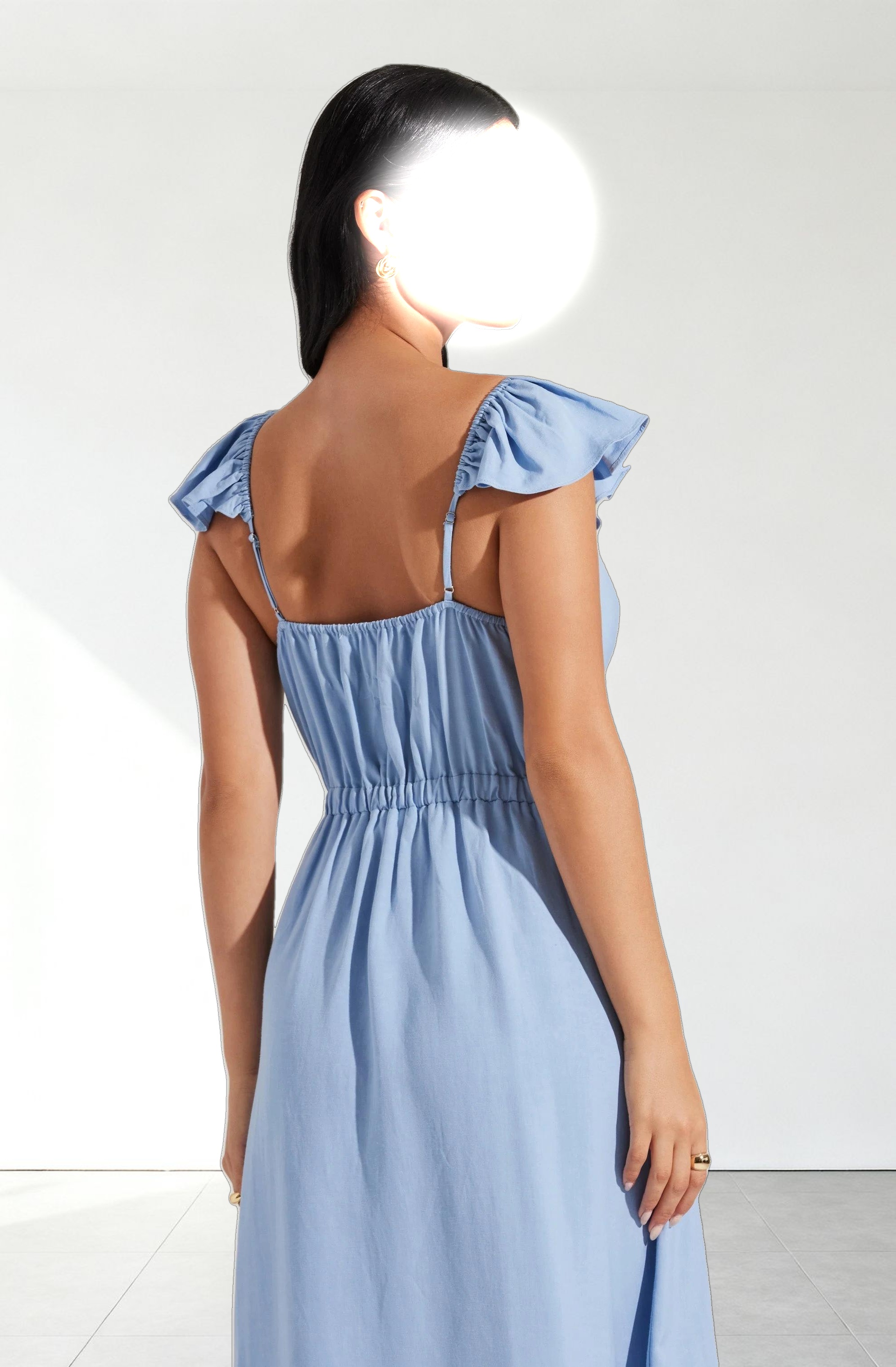 Odeletta Embroidered Floral Trim Dress