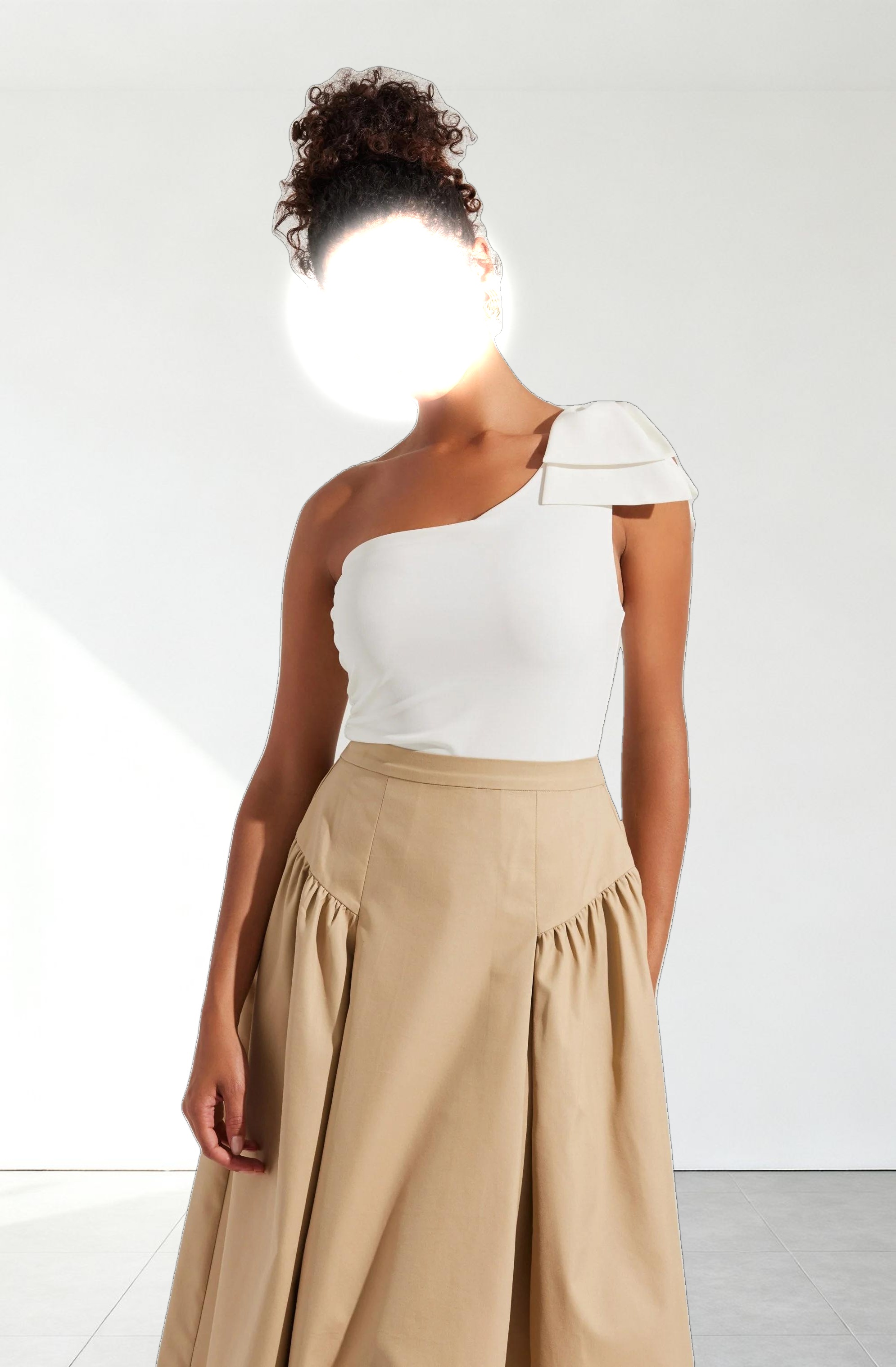 Jalessa One Shoulder Bow Bodysuit