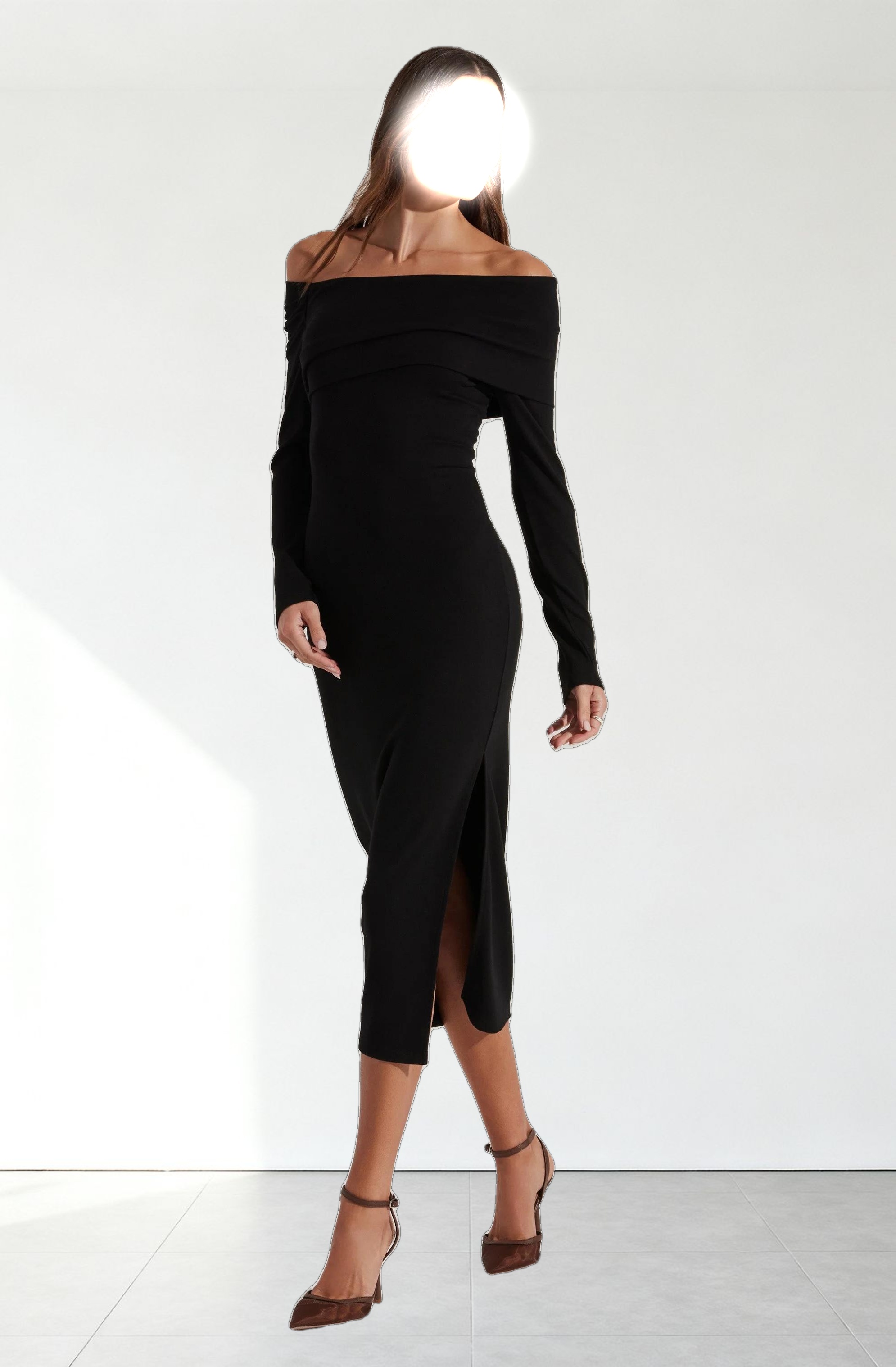 Jada Off Shoulder Midi Dress