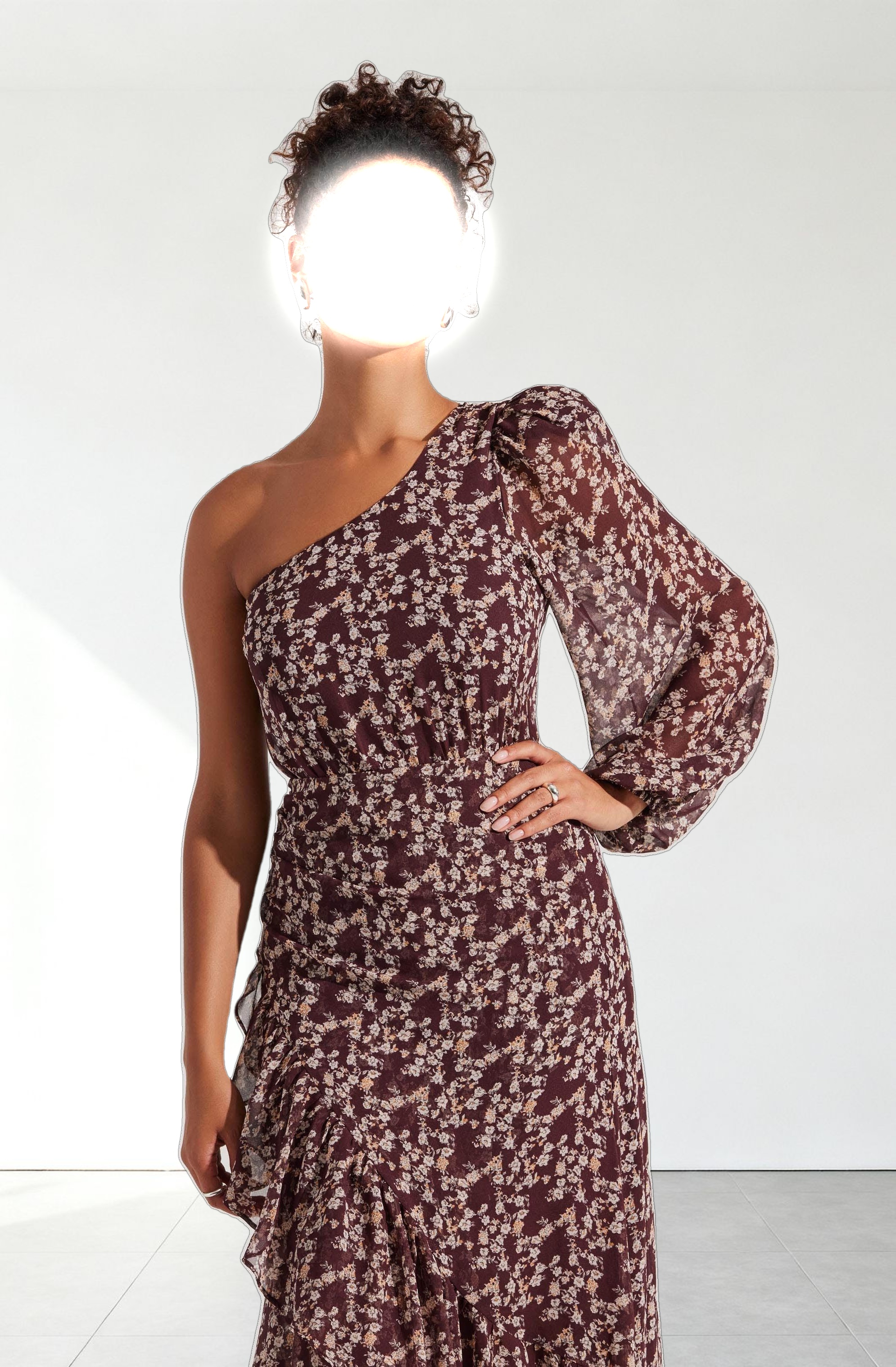 Calista Floral One Shoulder Dress