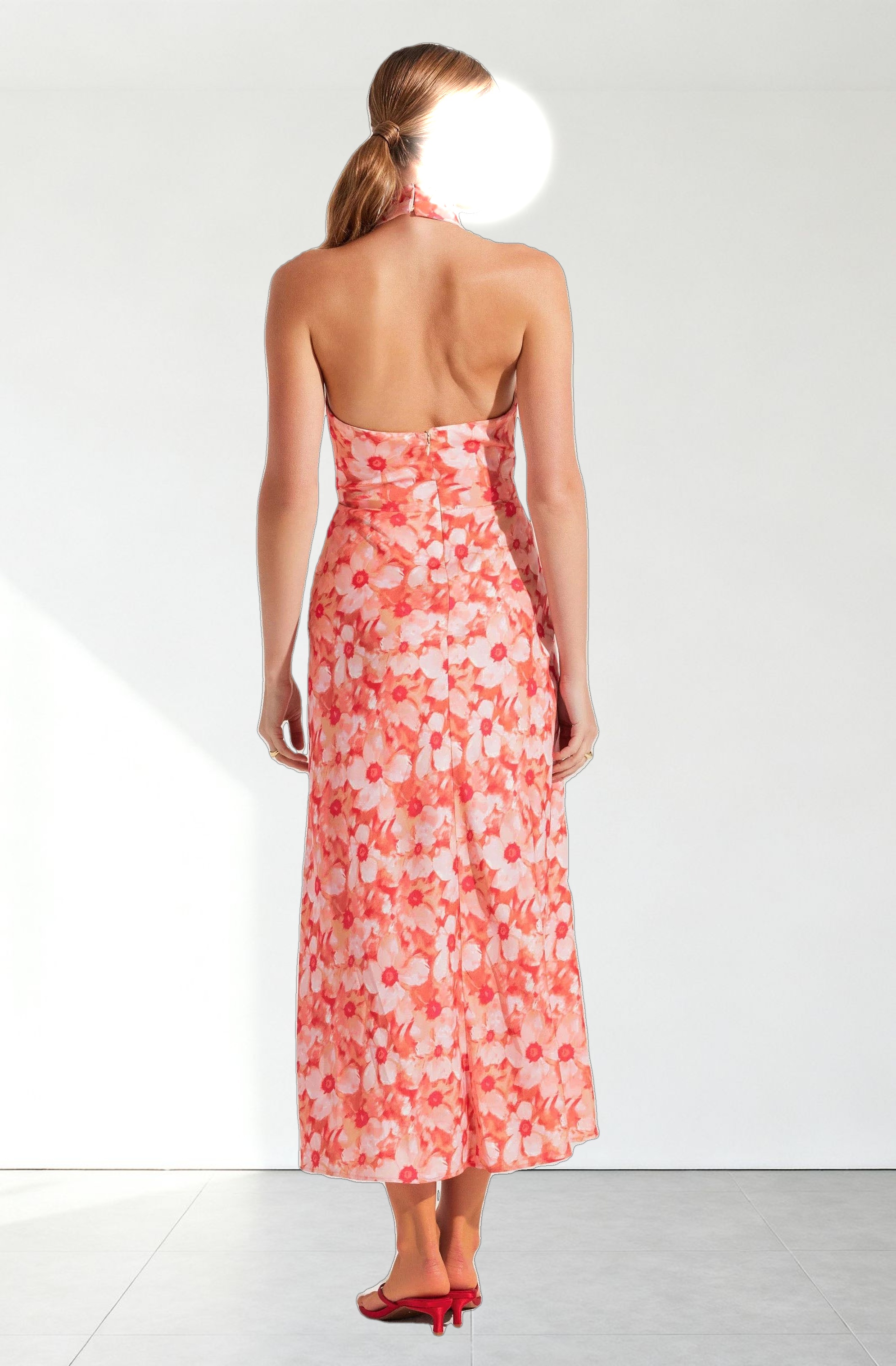 Marissa Floral Halter Neck Dress