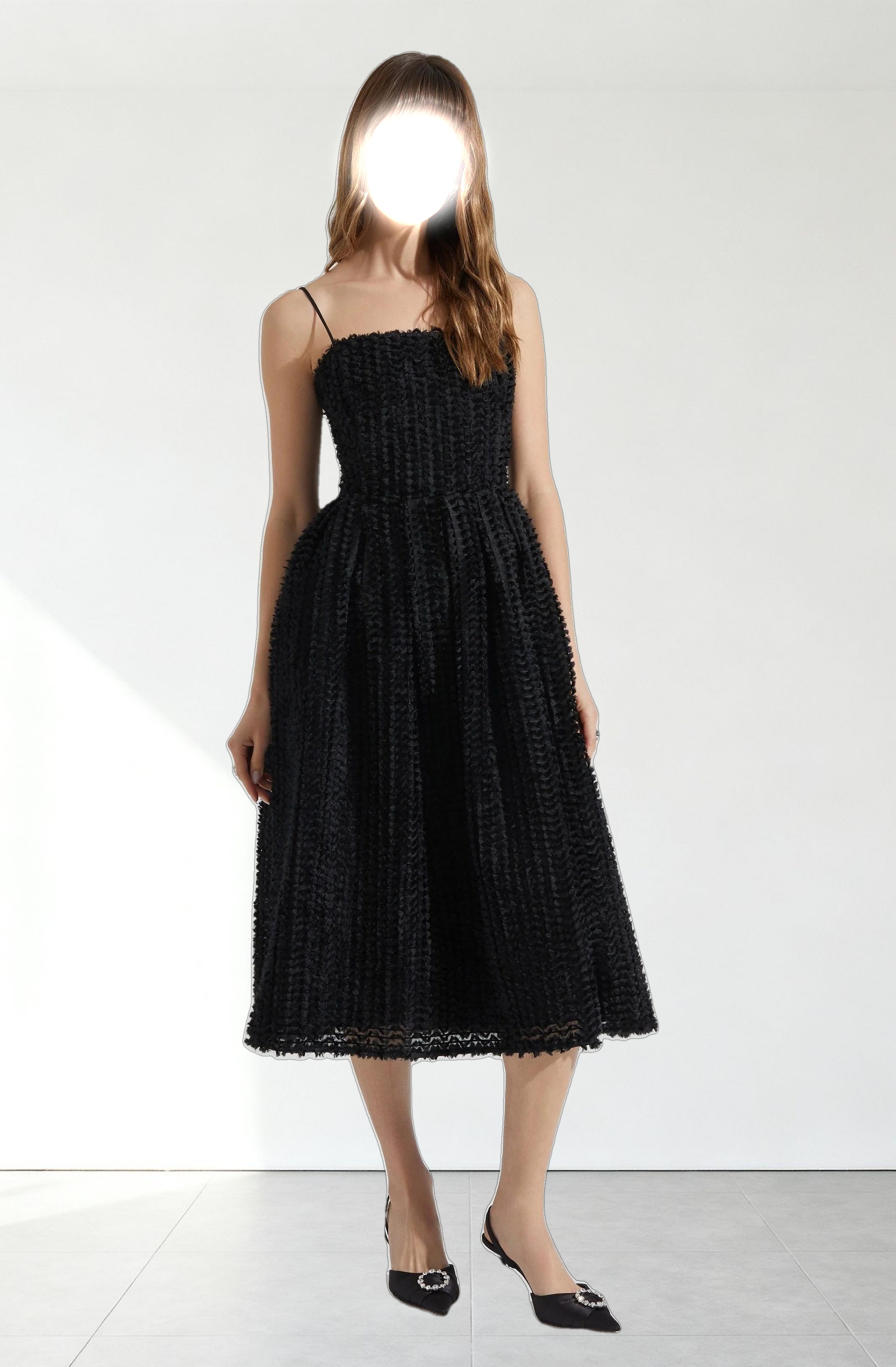 Avani Textured Midi Dress