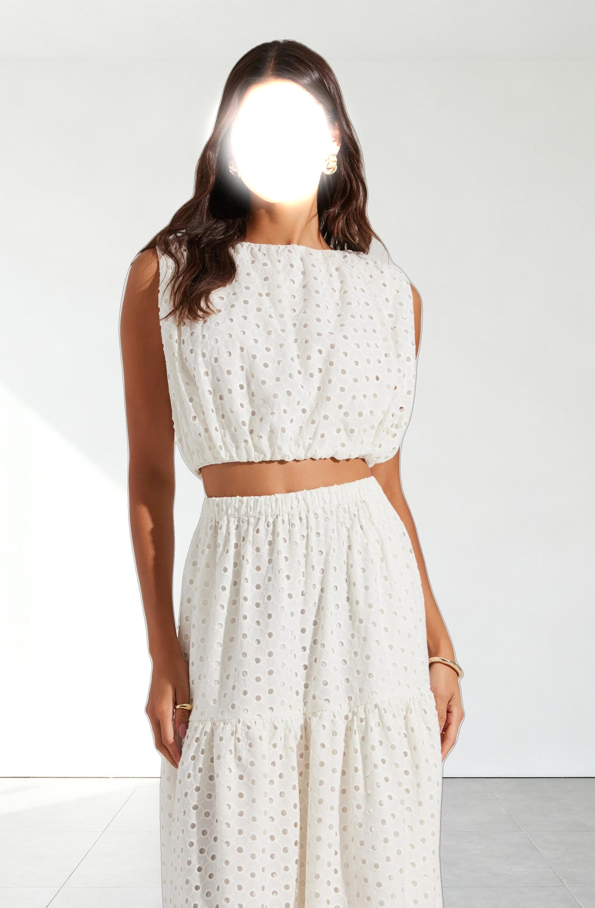 Nalley Eyelet Crop Top
