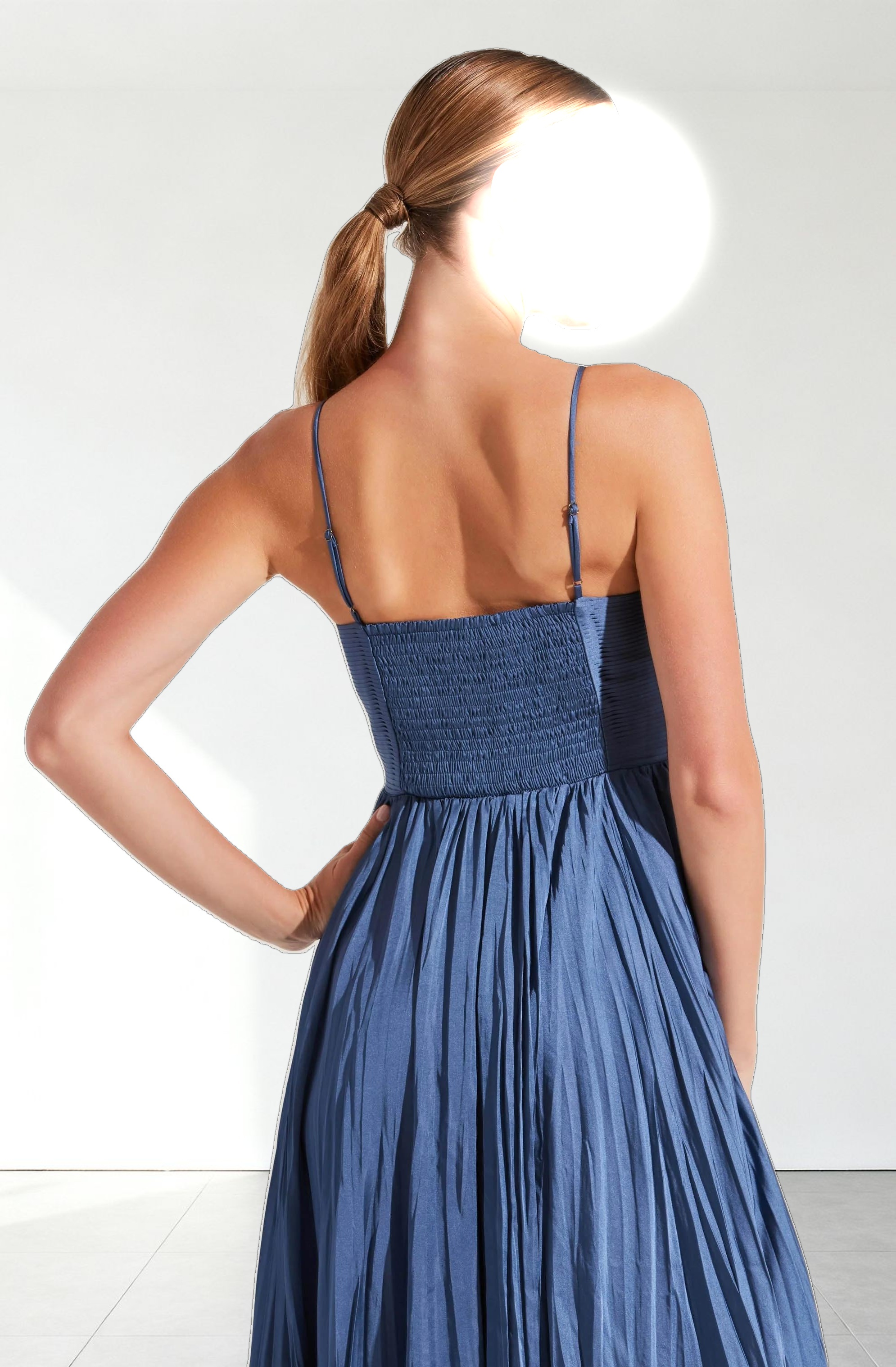 Maeve Pleated Midi Dress