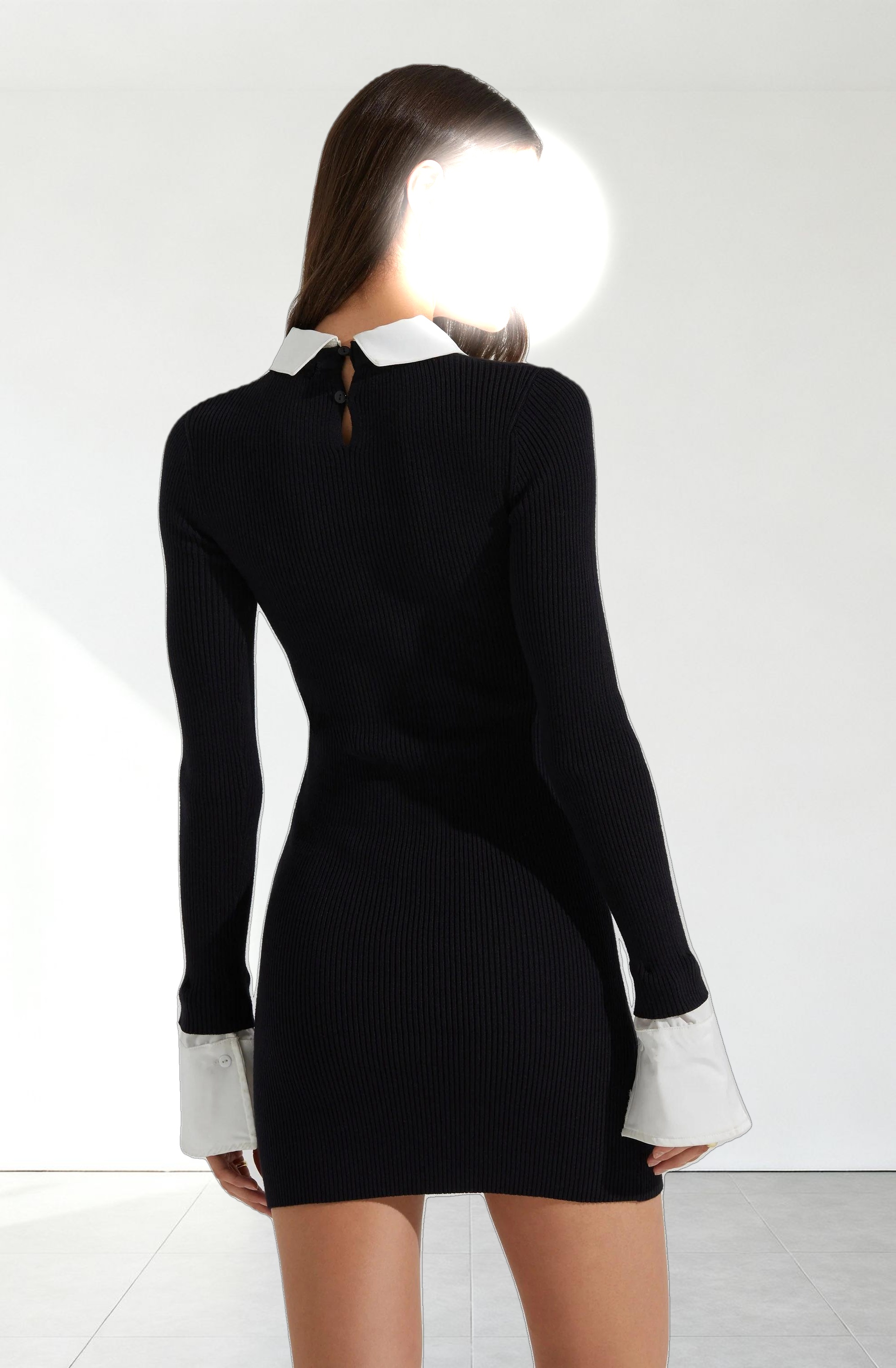 Alexia Mixed Media Mini Dress