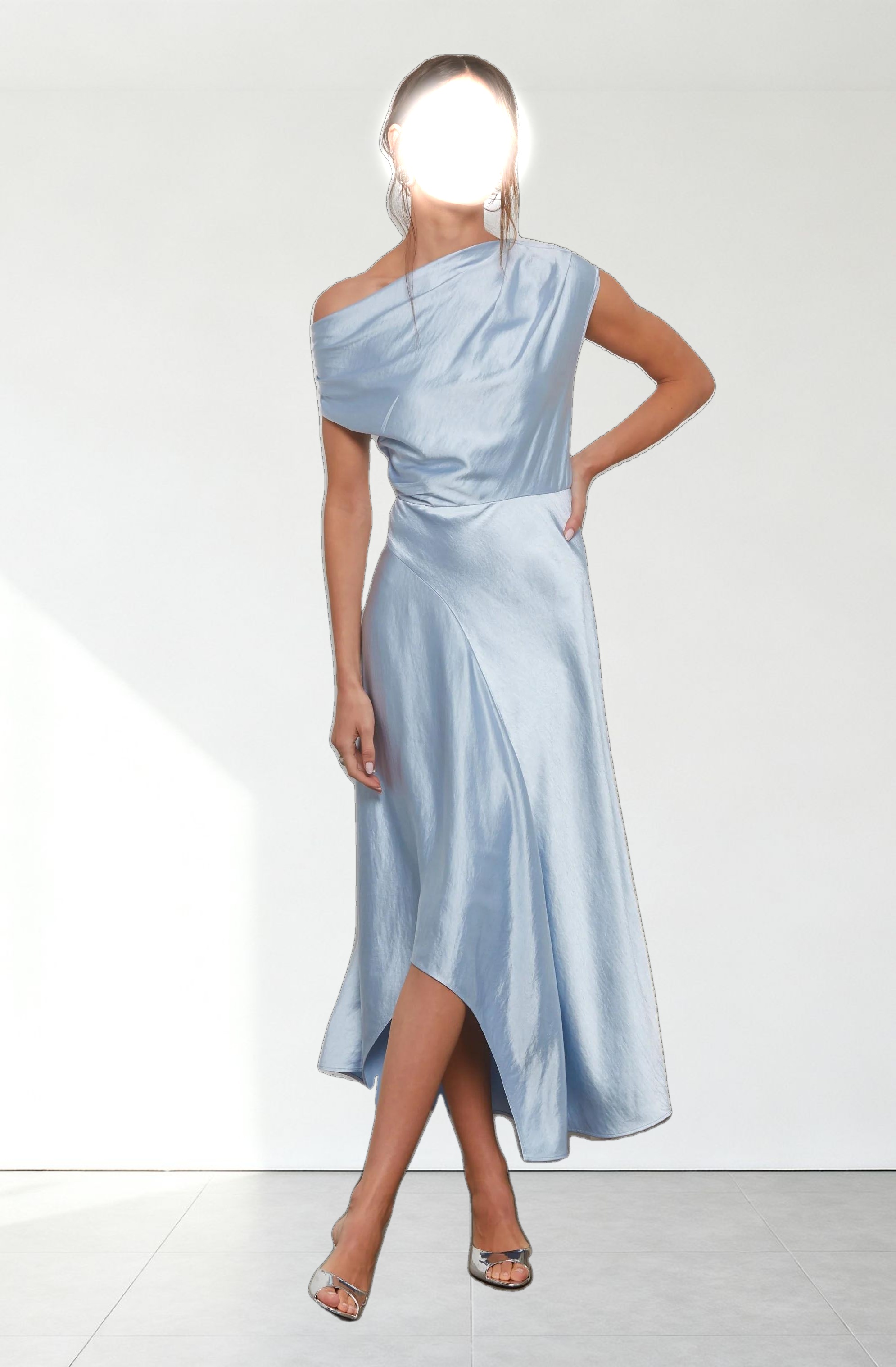 Mairyn Satin Midi Dress