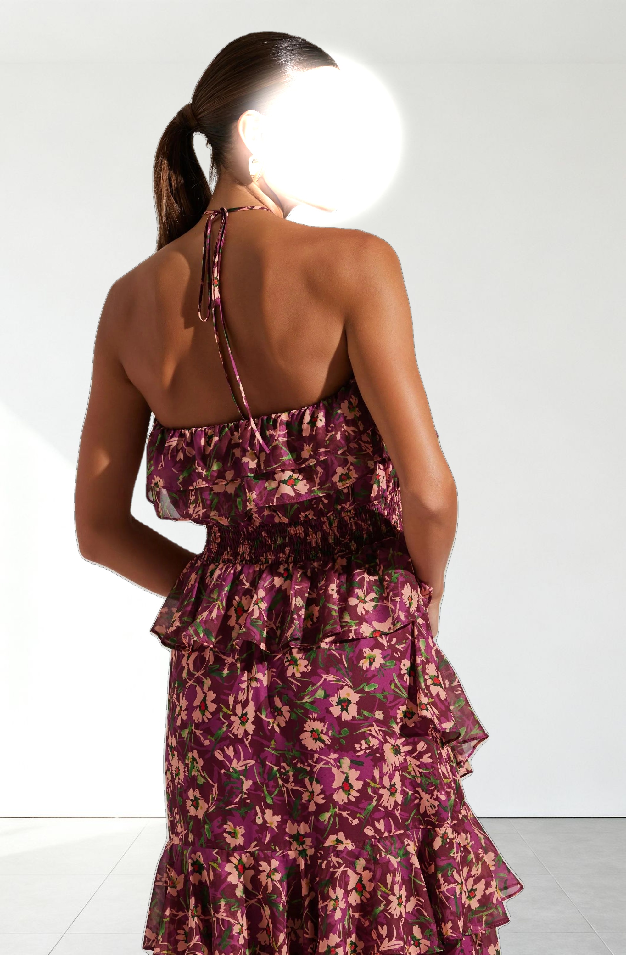 Elena Floral Halter Maxi Dress