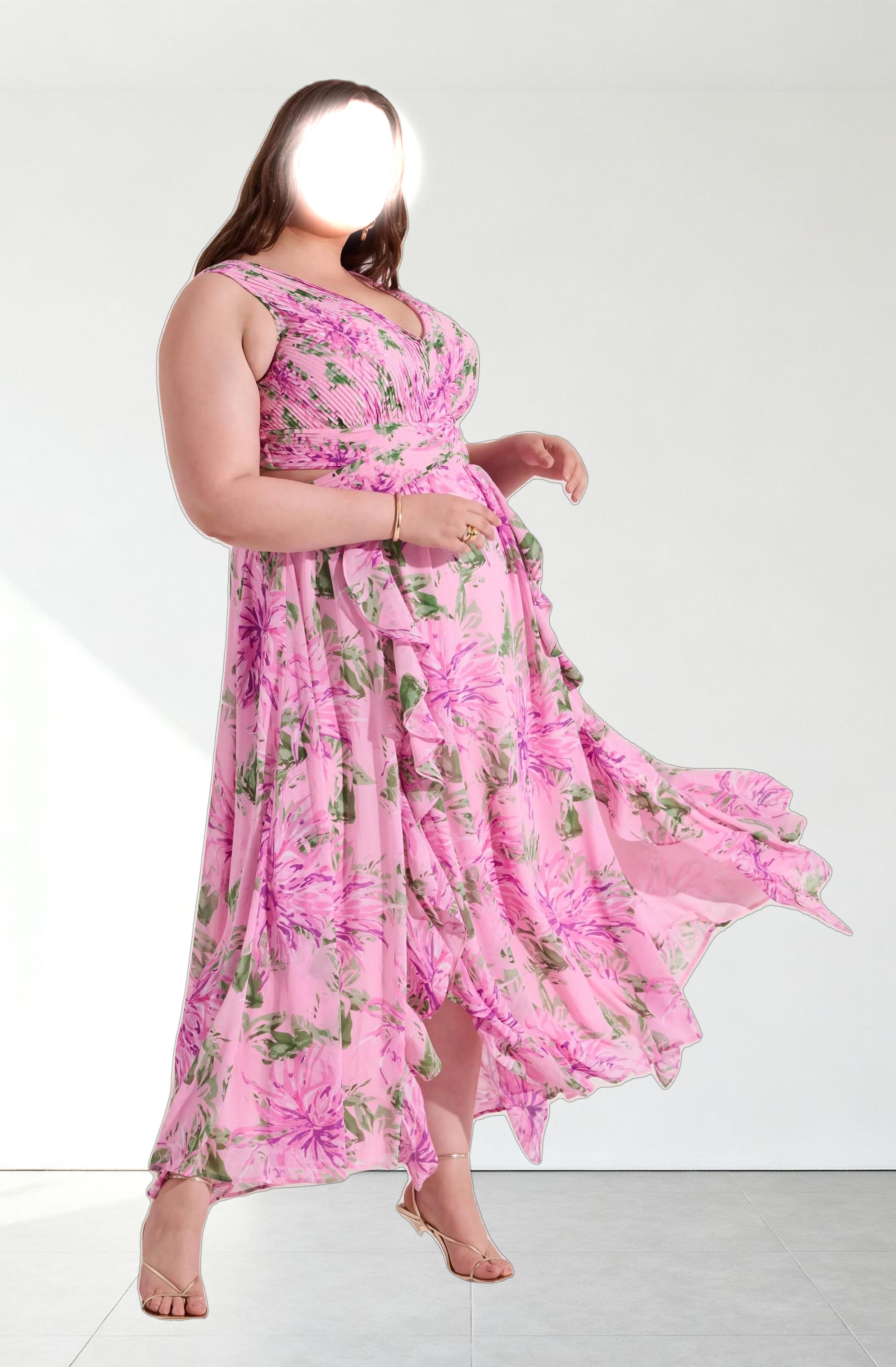Noya Floral Cutout Maxi Dress