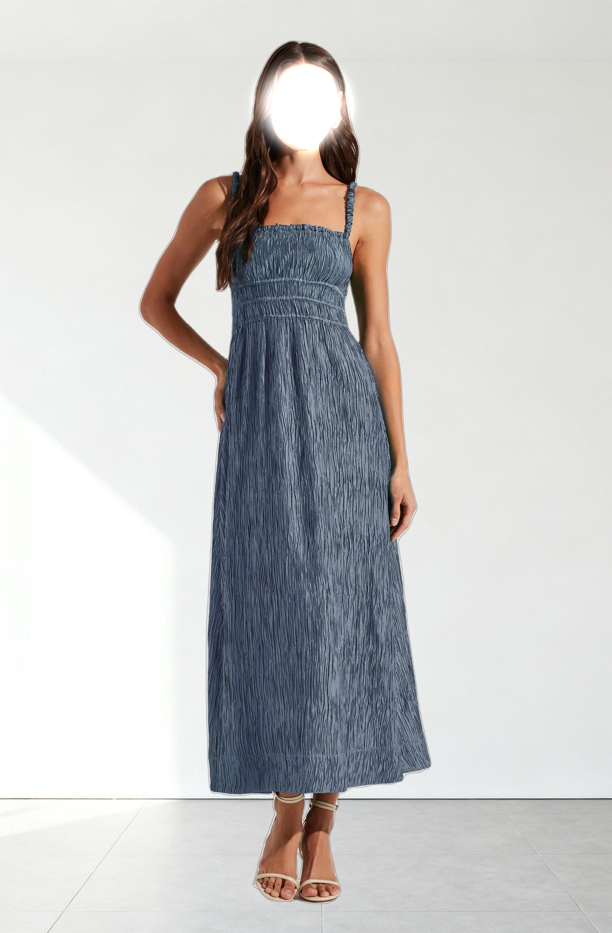 Neelam Smocked Open Back Dress