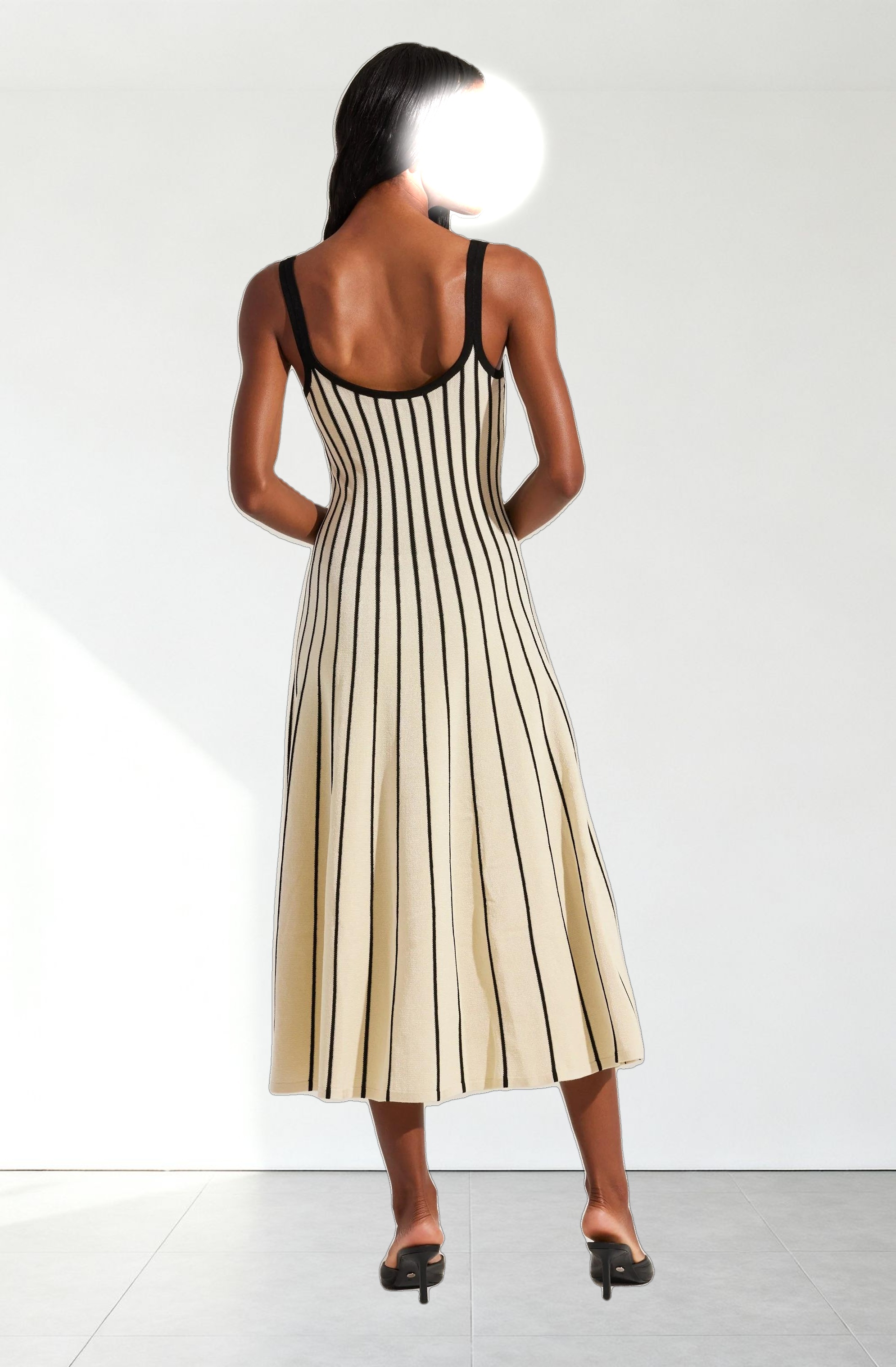 Irecia Stripe Sweater Midi Dress