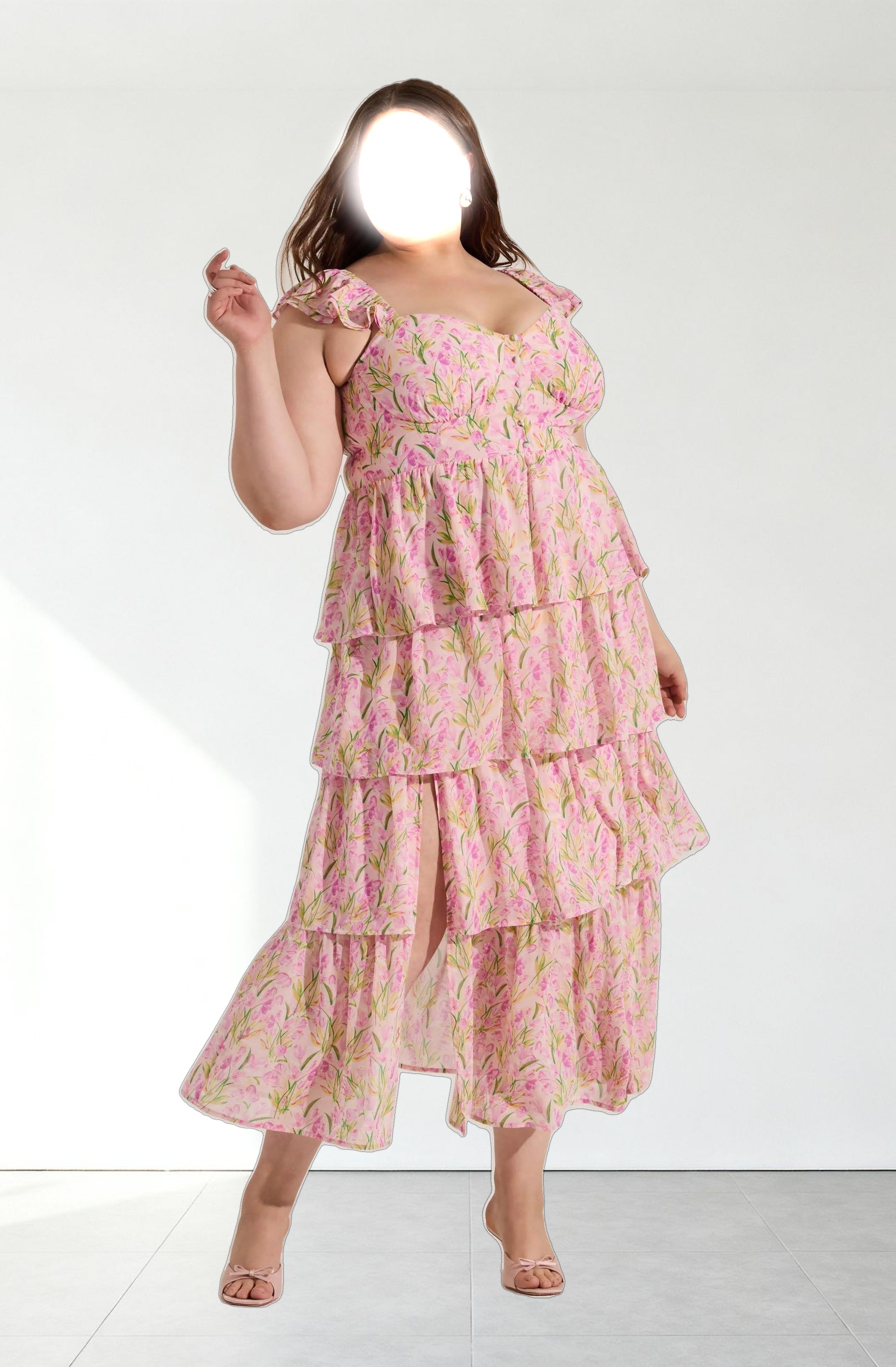 Midsummer Floral Tiered Maxi Dress