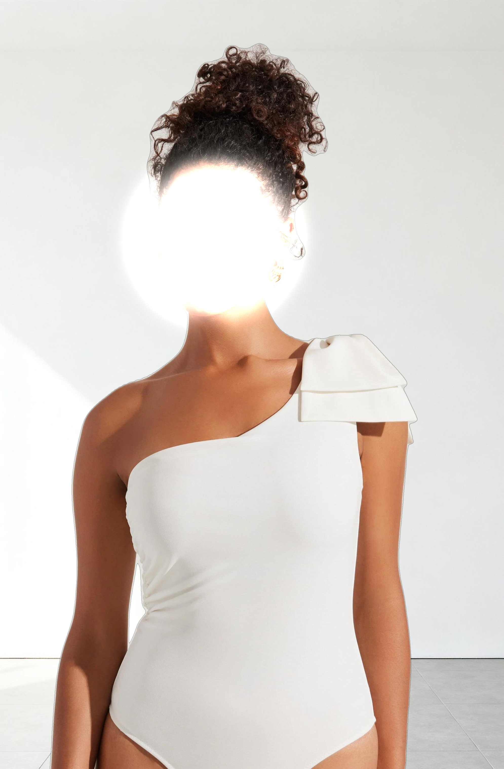 Jalessa One Shoulder Bow Bodysuit