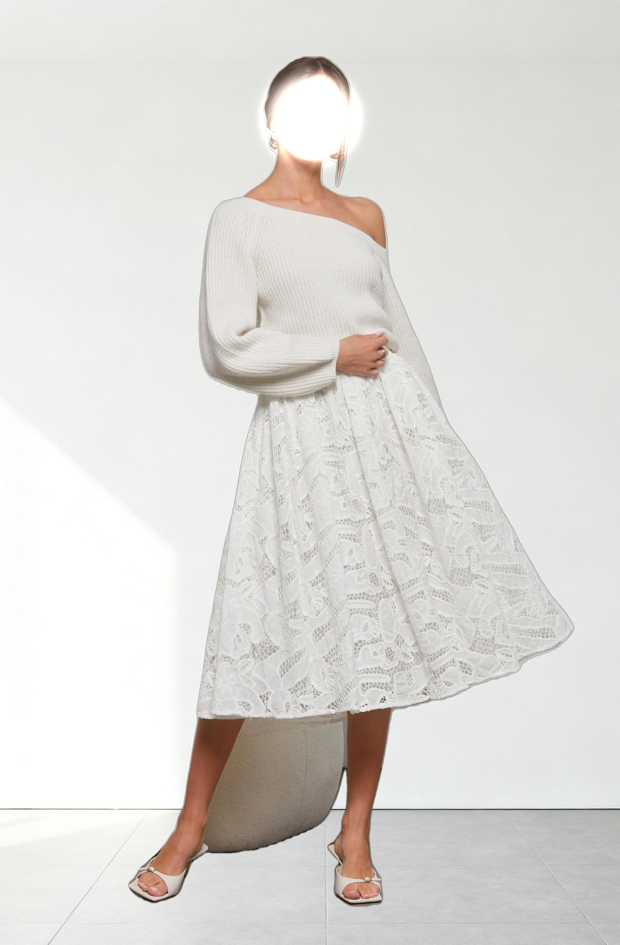 Ceren Crochet Lace Skirt