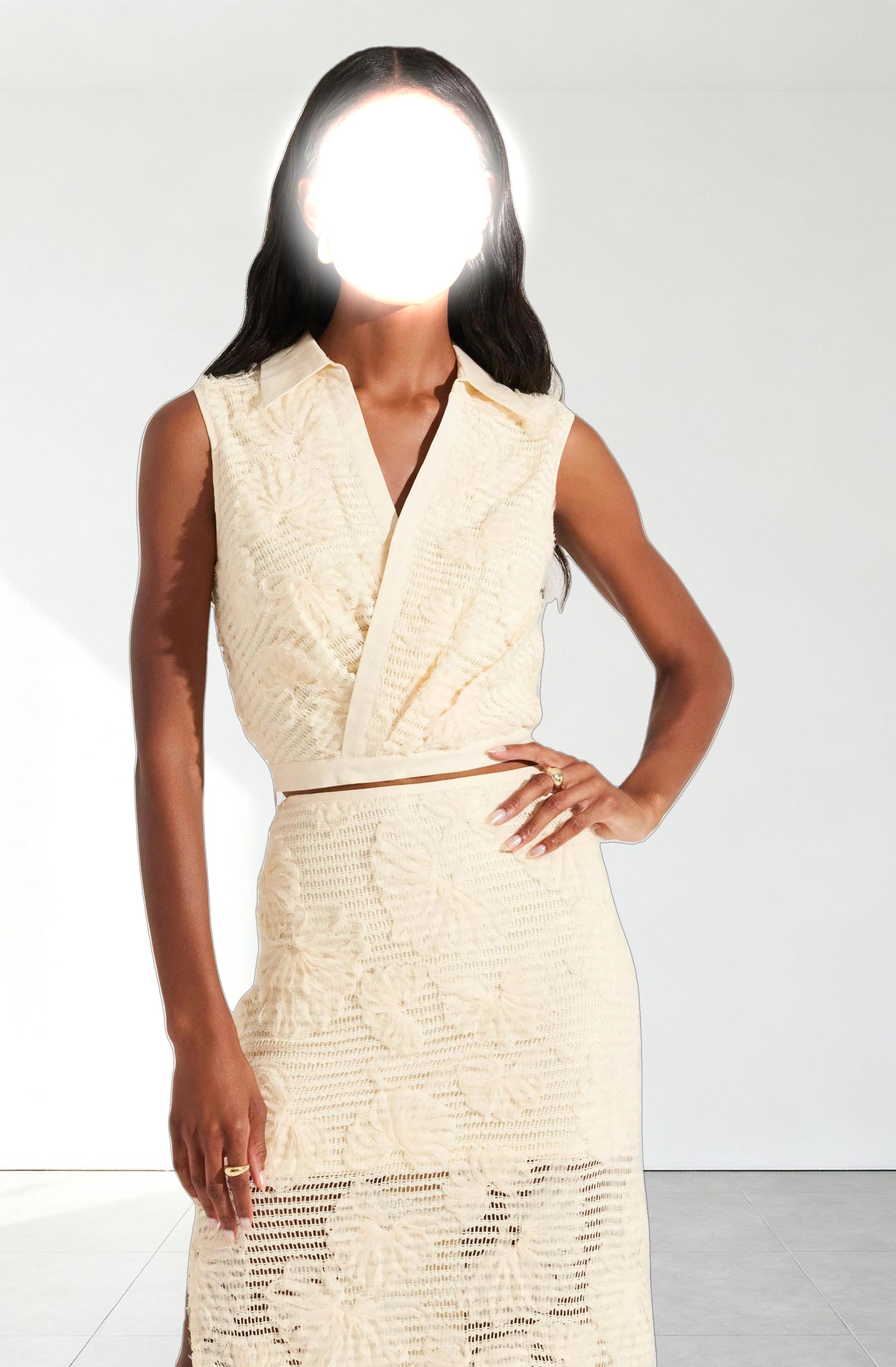 Sol Textured Floral Knit Top