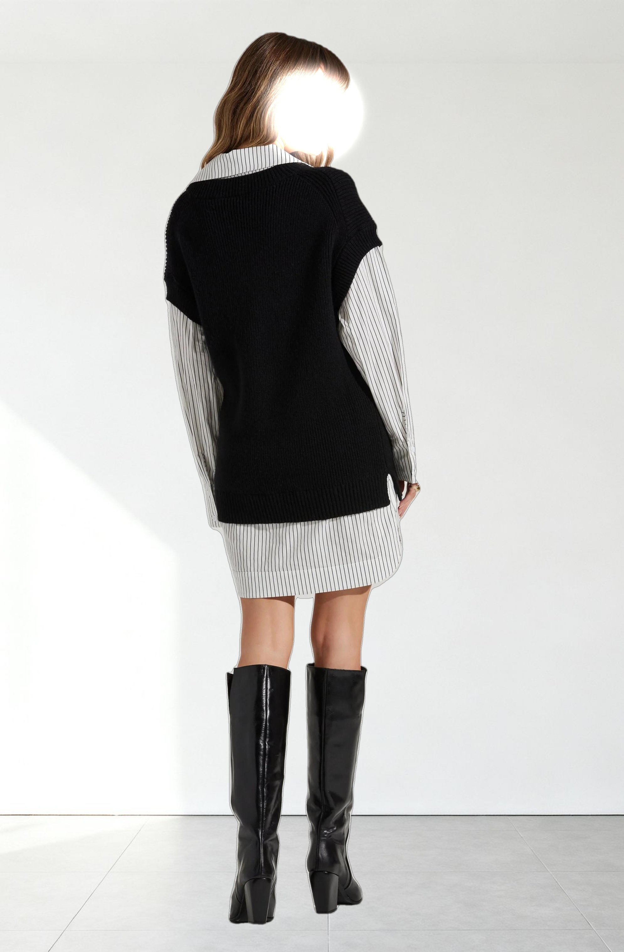 Ishilly Layered Sweater Dress