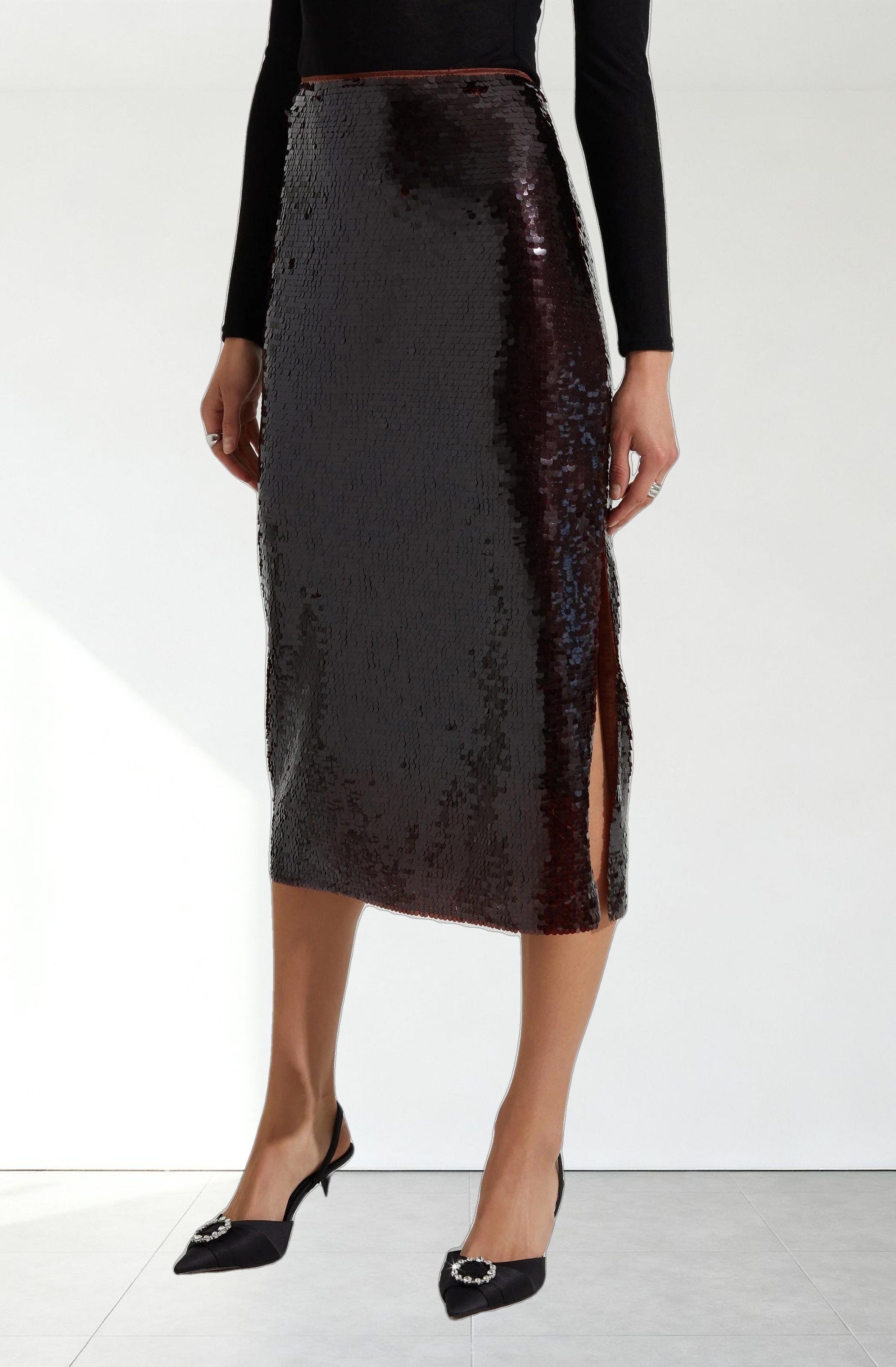 Dova Sequin Midi Skirt