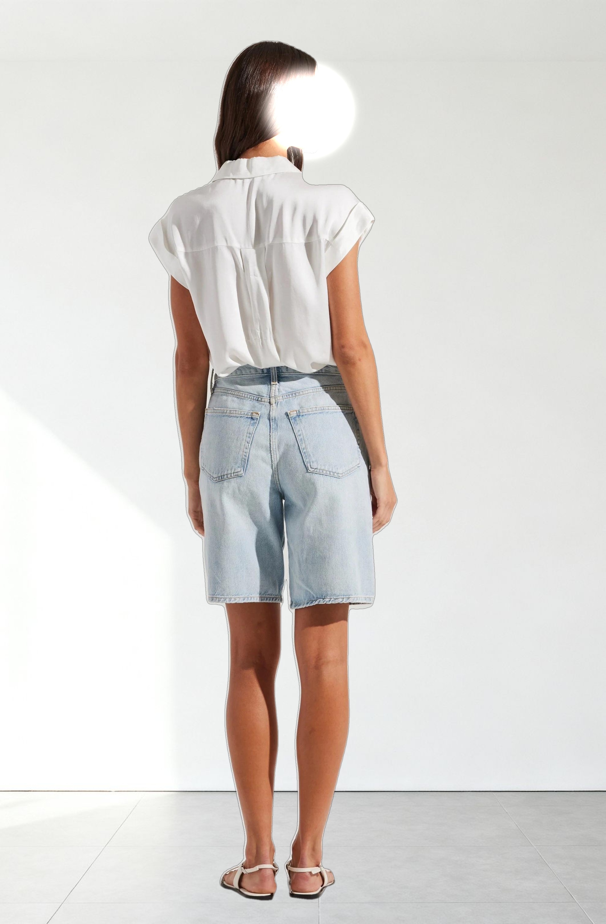 Callen Satin Button Up Top