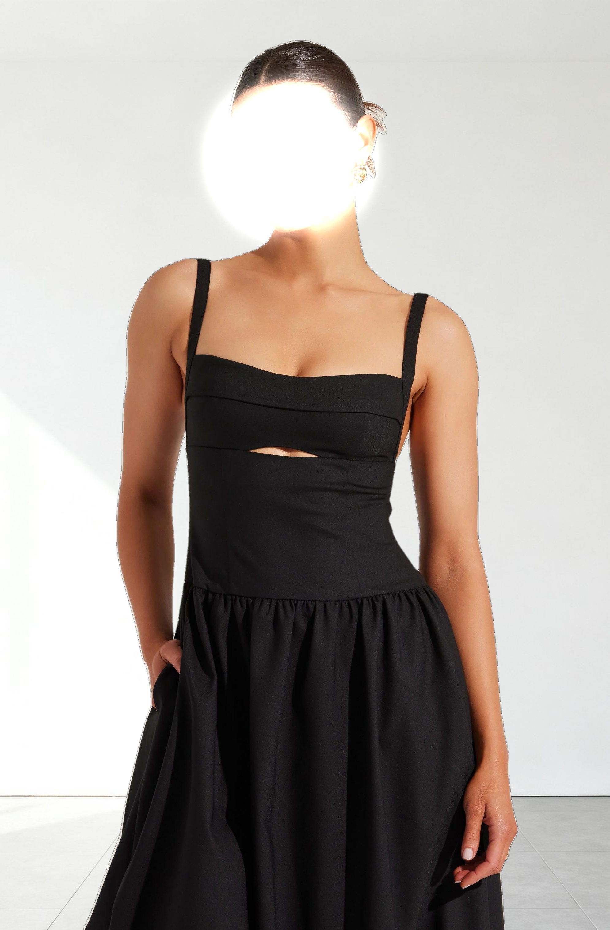 Jevi Sleeveless Bubble Midi Dress