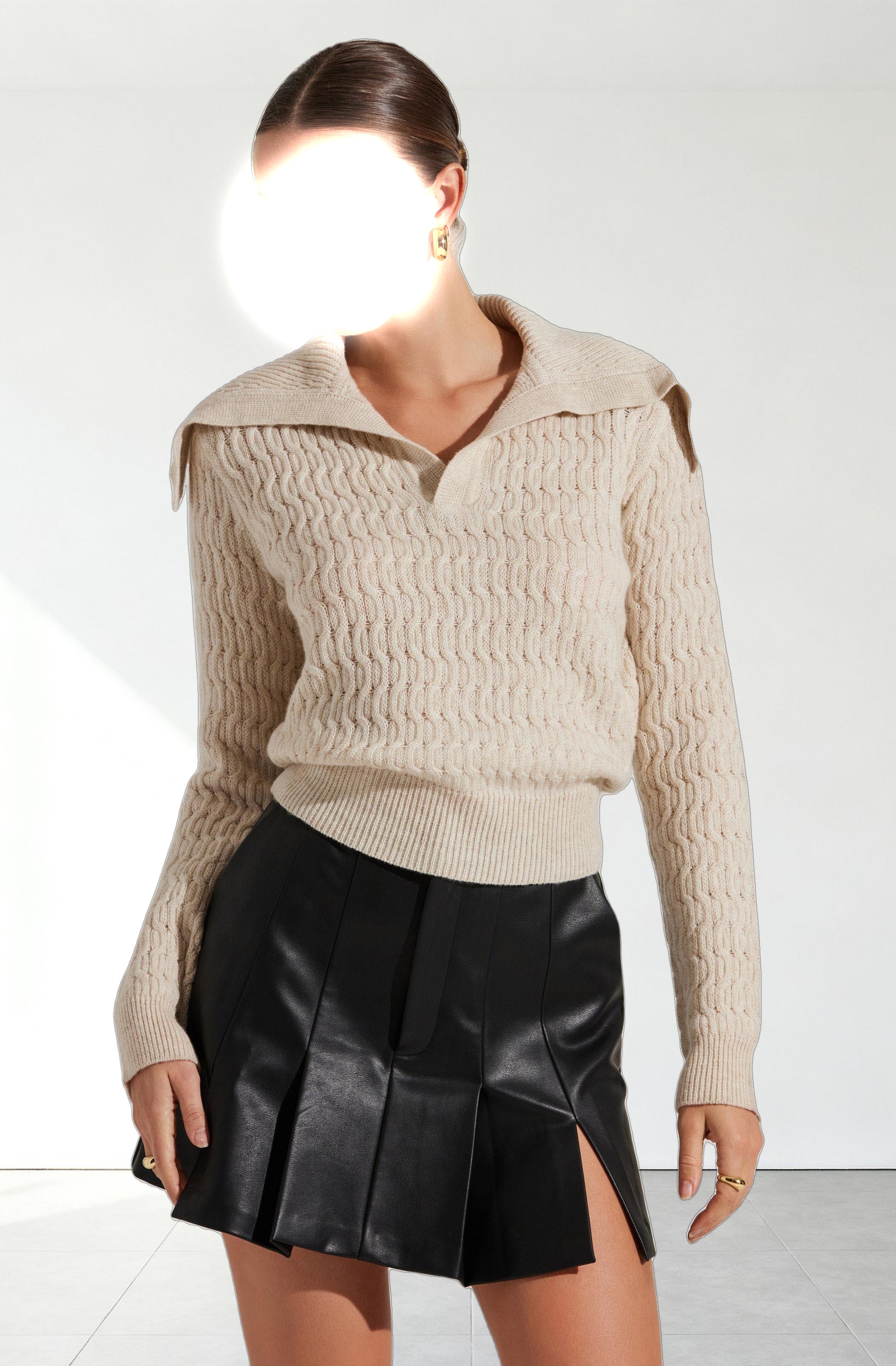 Xanthe Oversize Collar Sweater