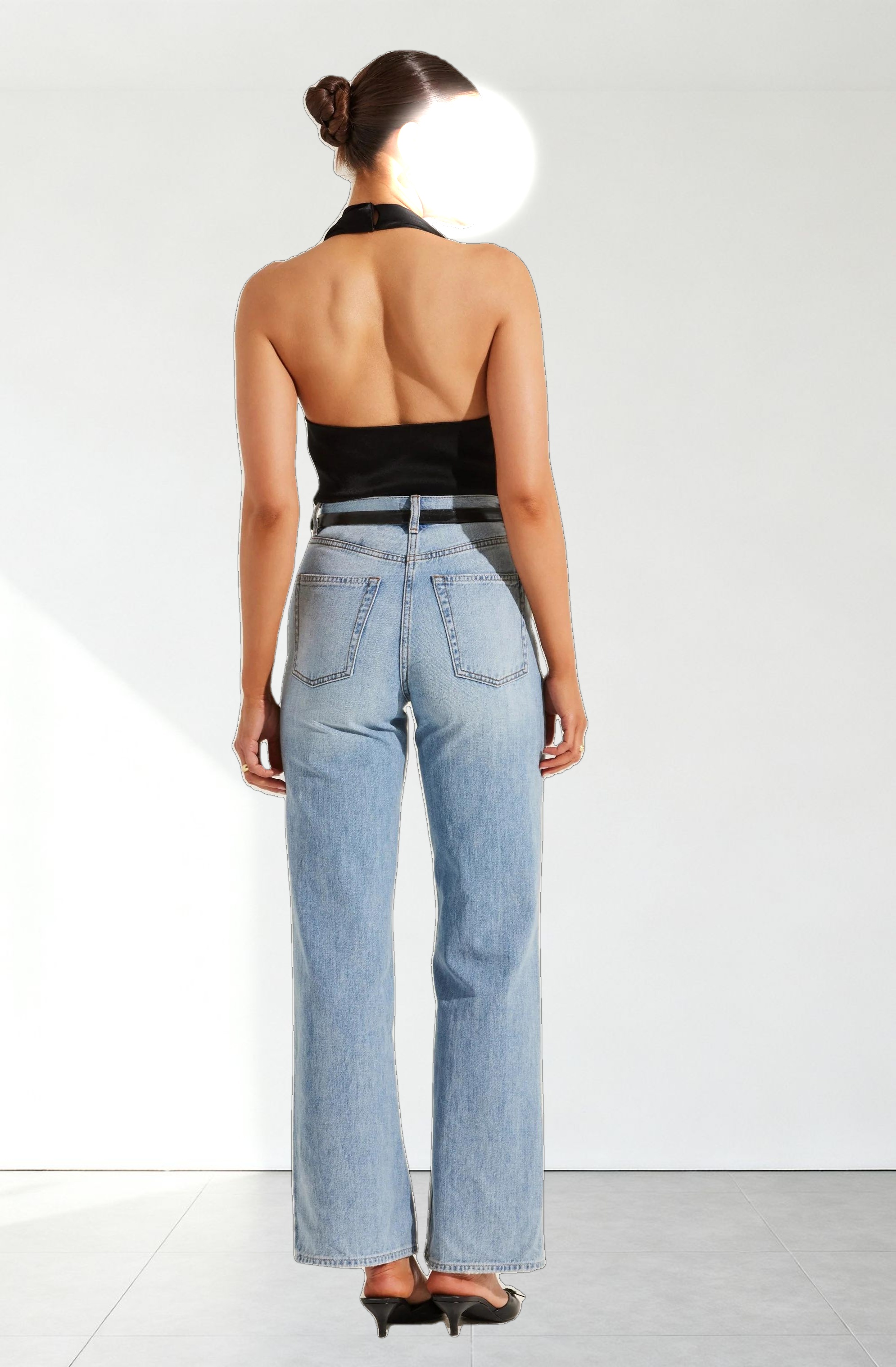 Draped Crossover Halter Top