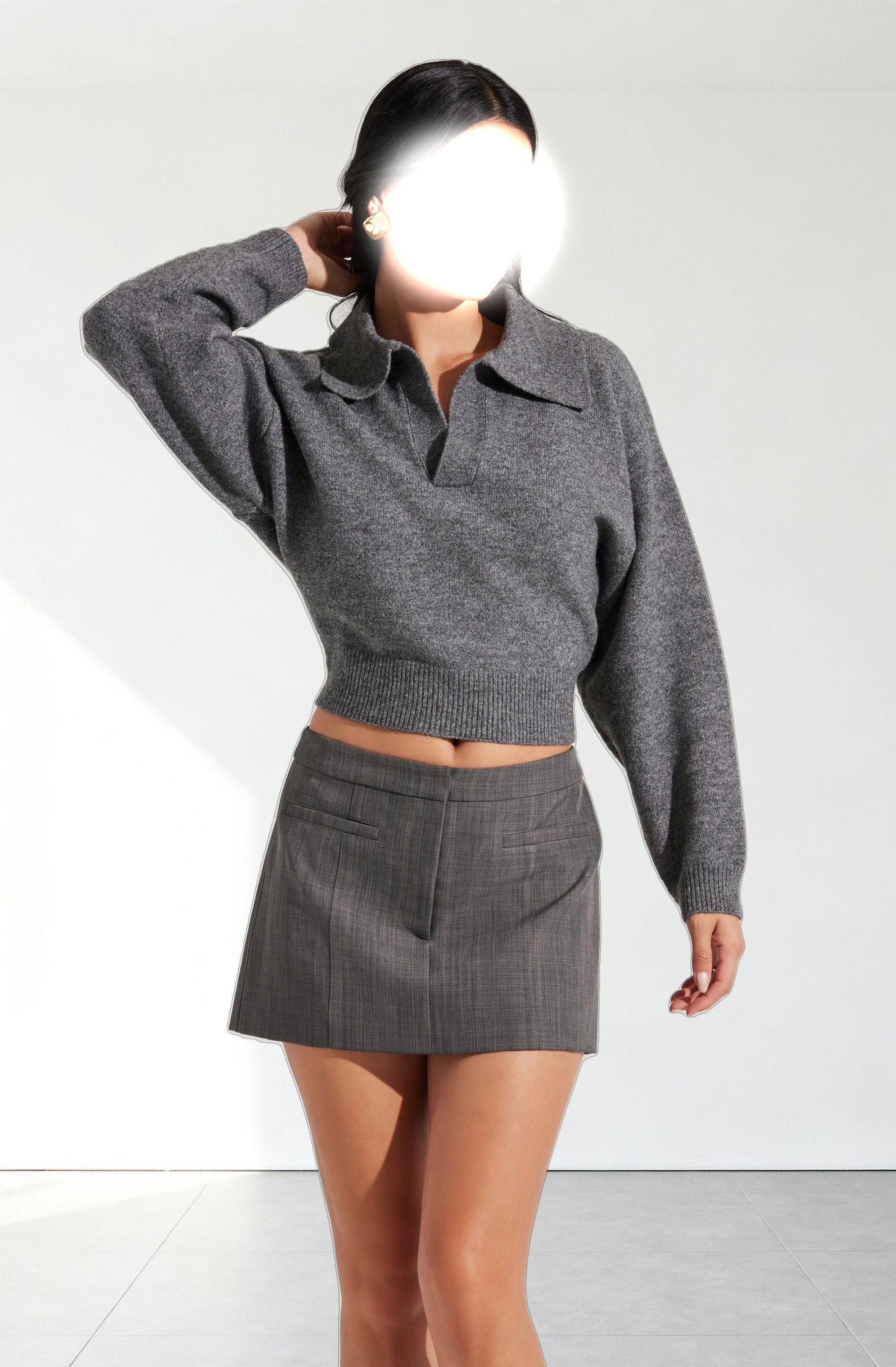 Long Sleeve Polo Sweater