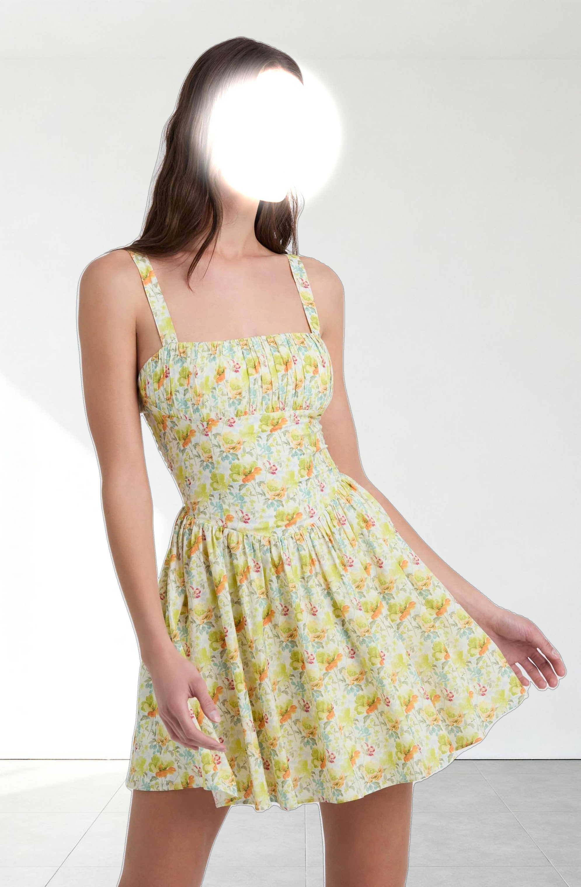 Floral Milkmaid Mini Dress