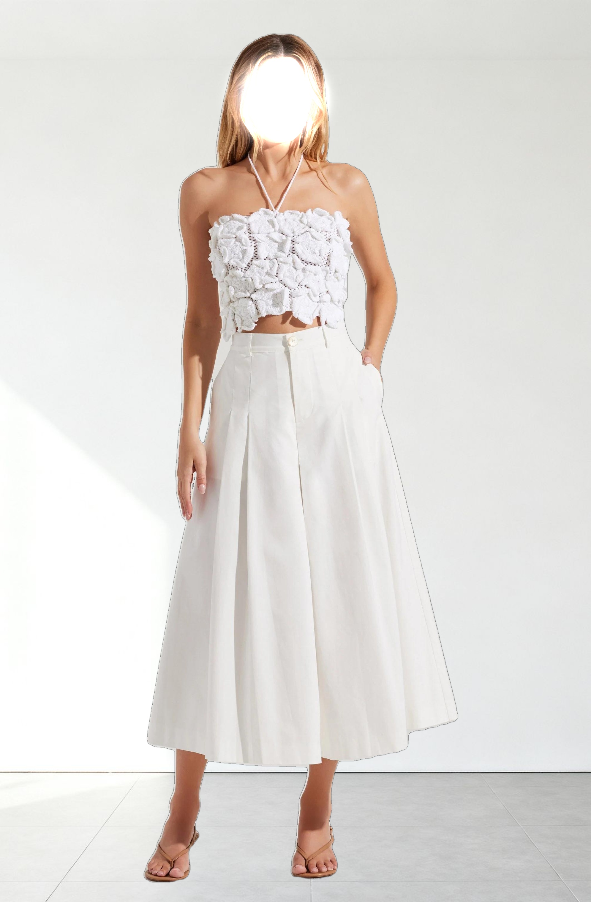 Rowen Pleated Culotte Pants