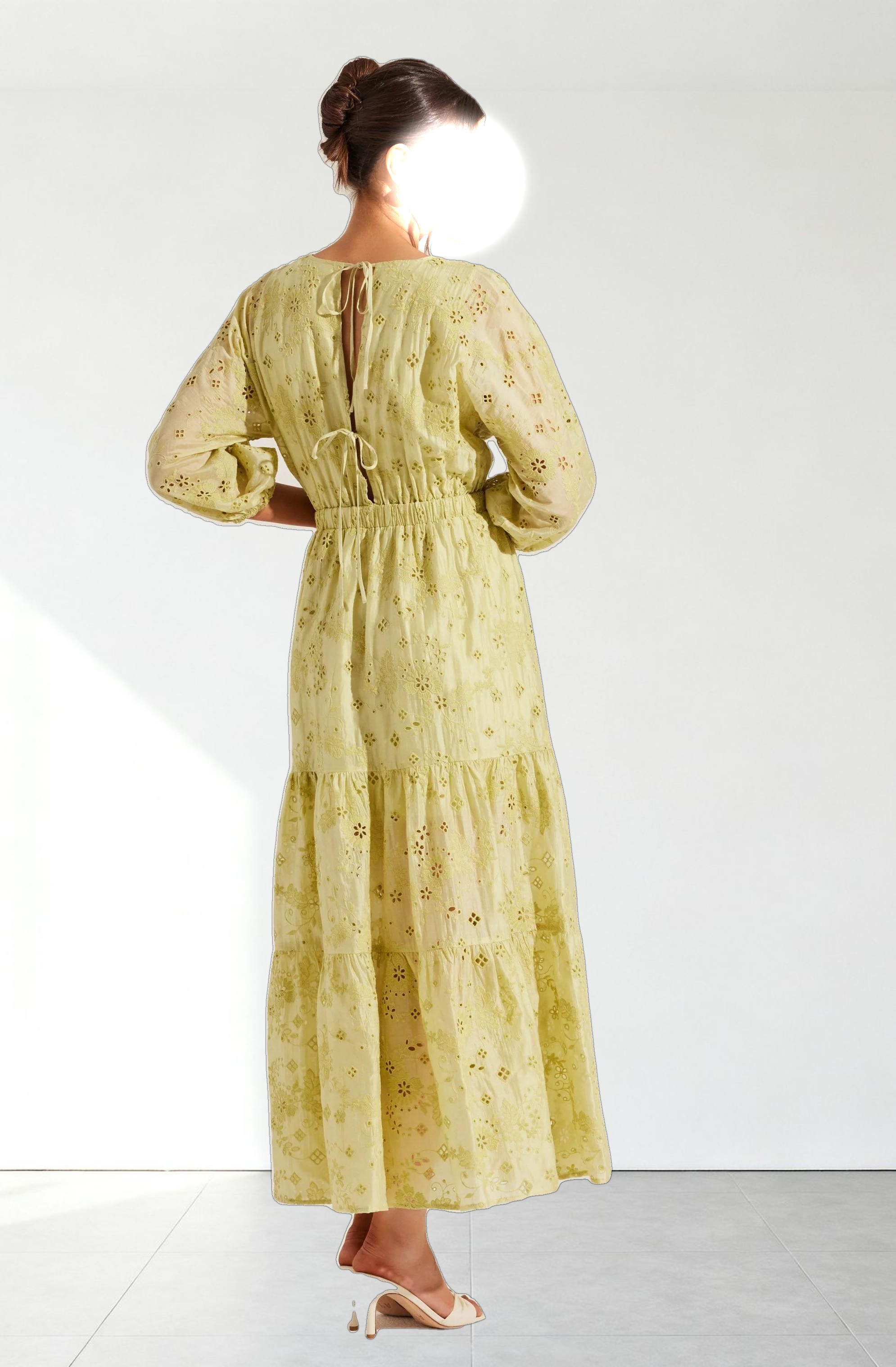 Jesalyn Floral Eyelet Maxi Dress