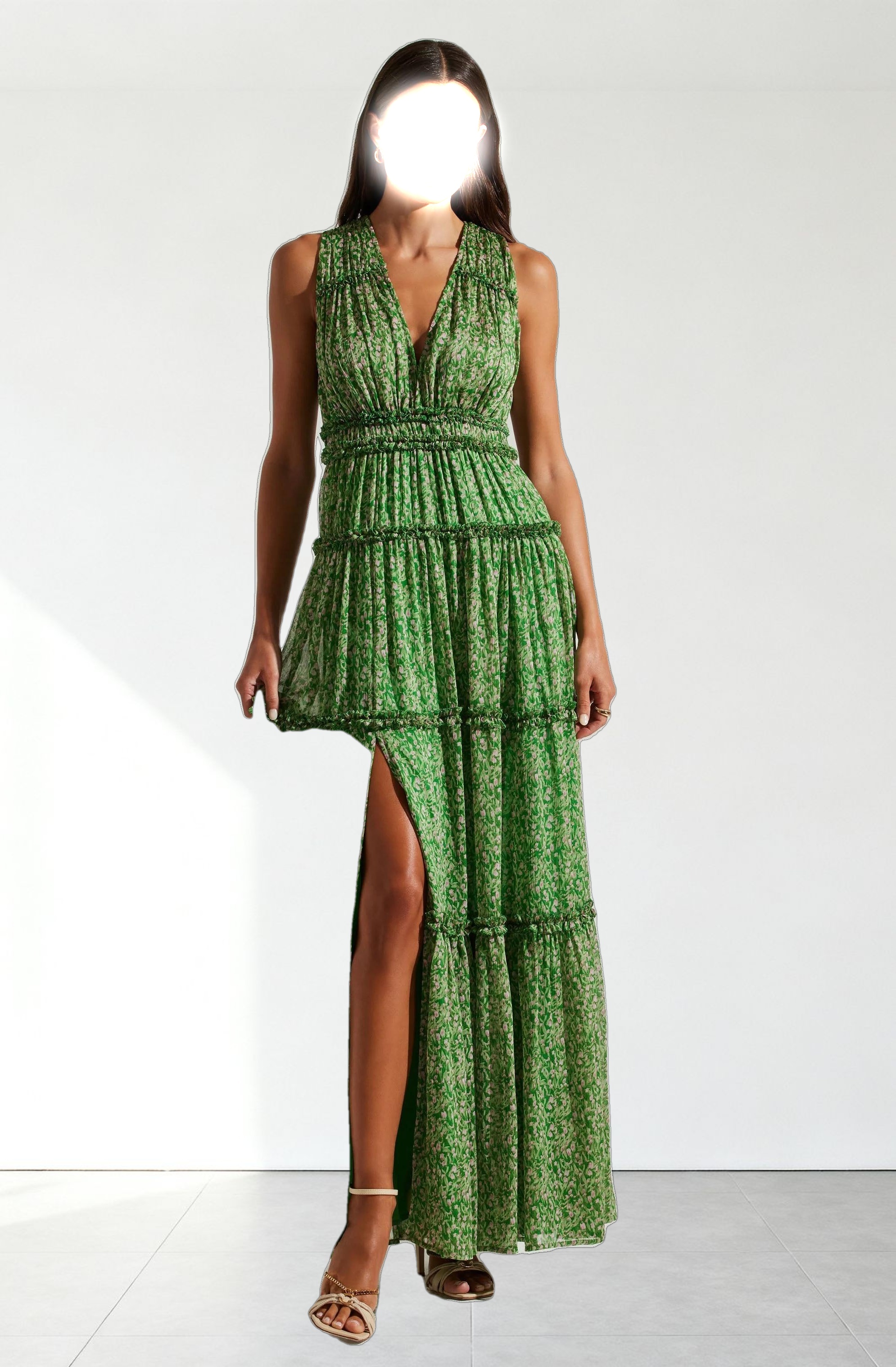 Edessa Tiered Ruffle Maxi Dress