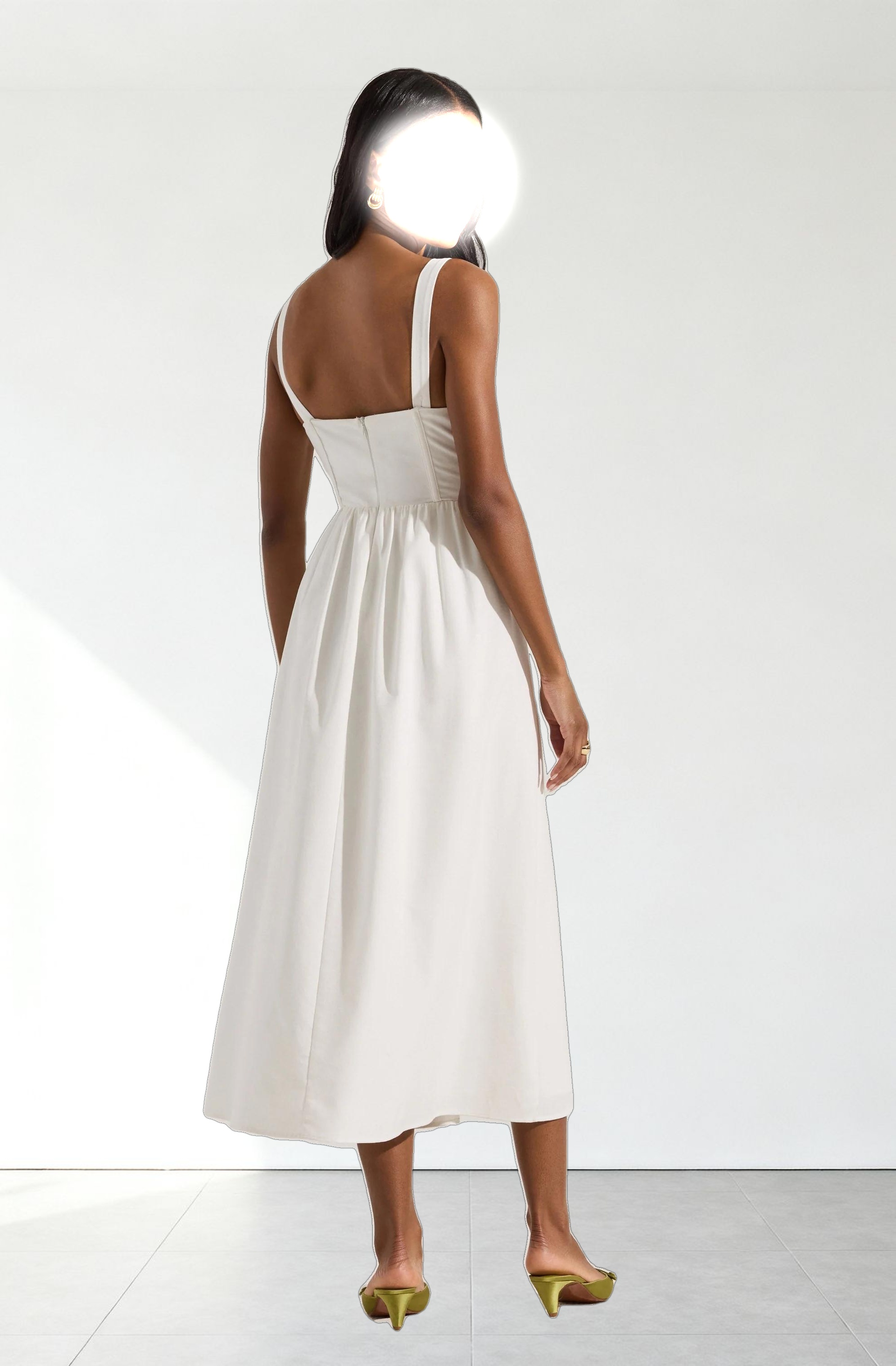 Sweetheart Corset Linen Dress