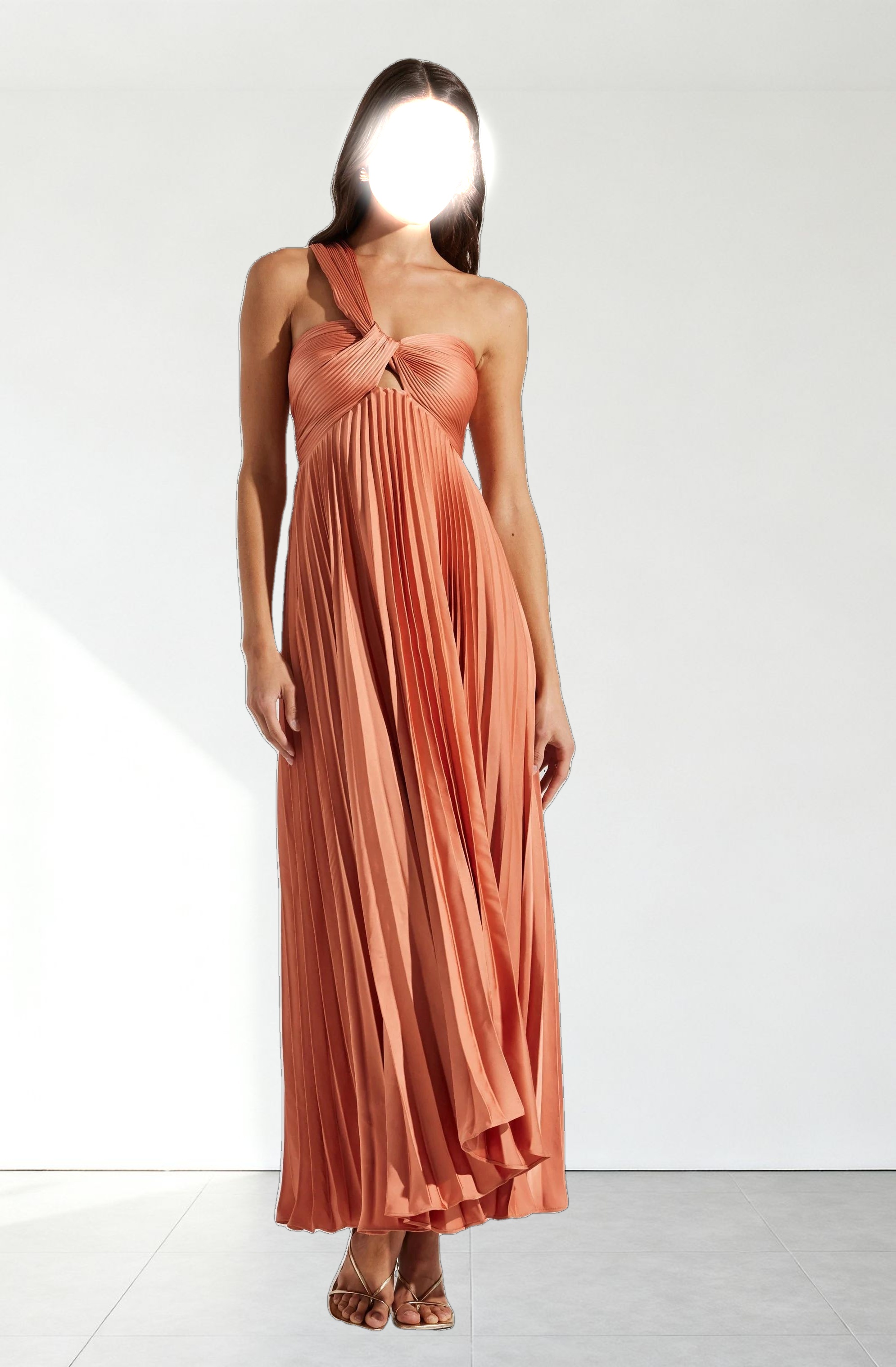 Rasya Pleated Maxi Dress