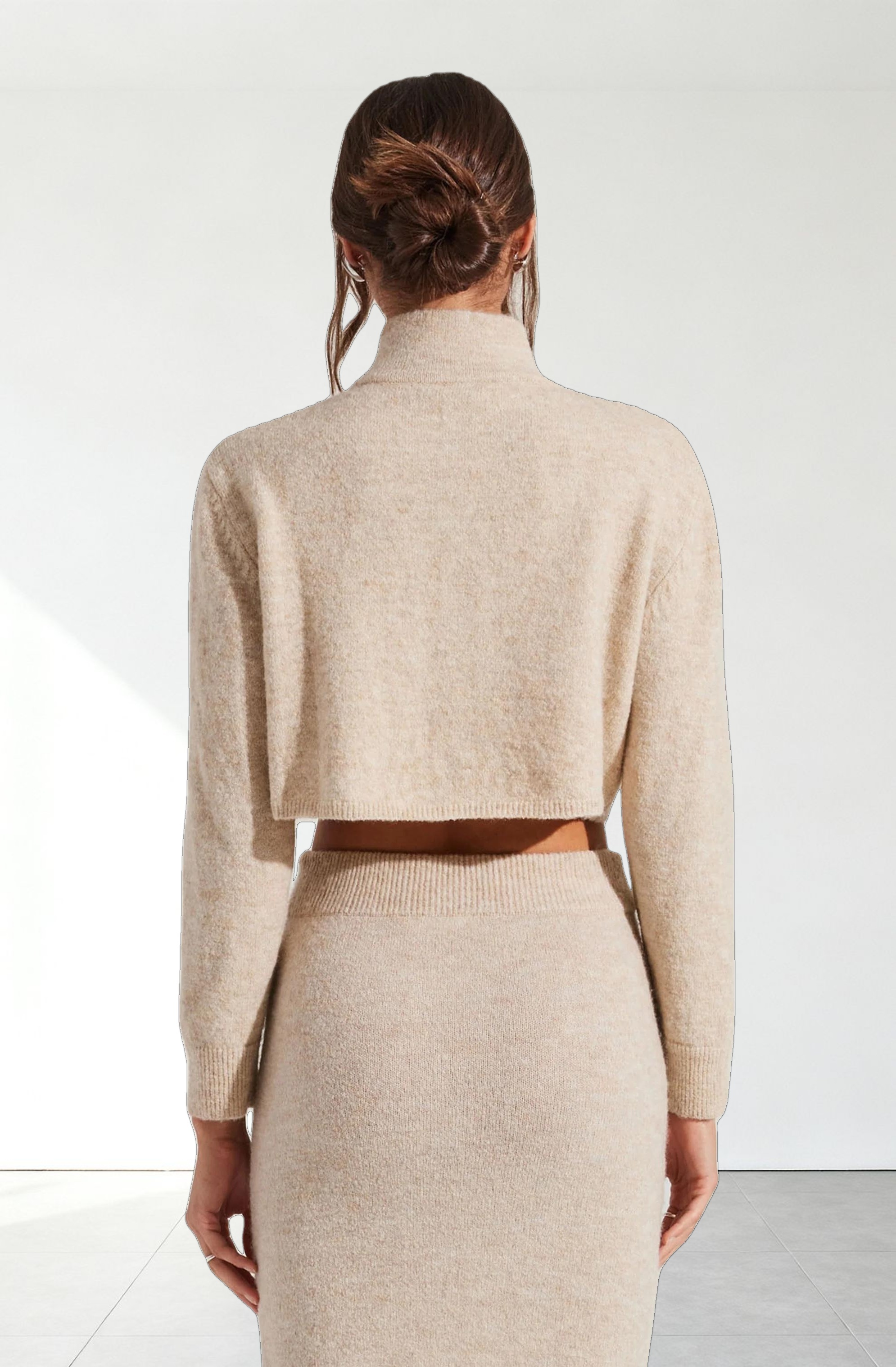 Karsyn Cropped Turtleneck Cardigan