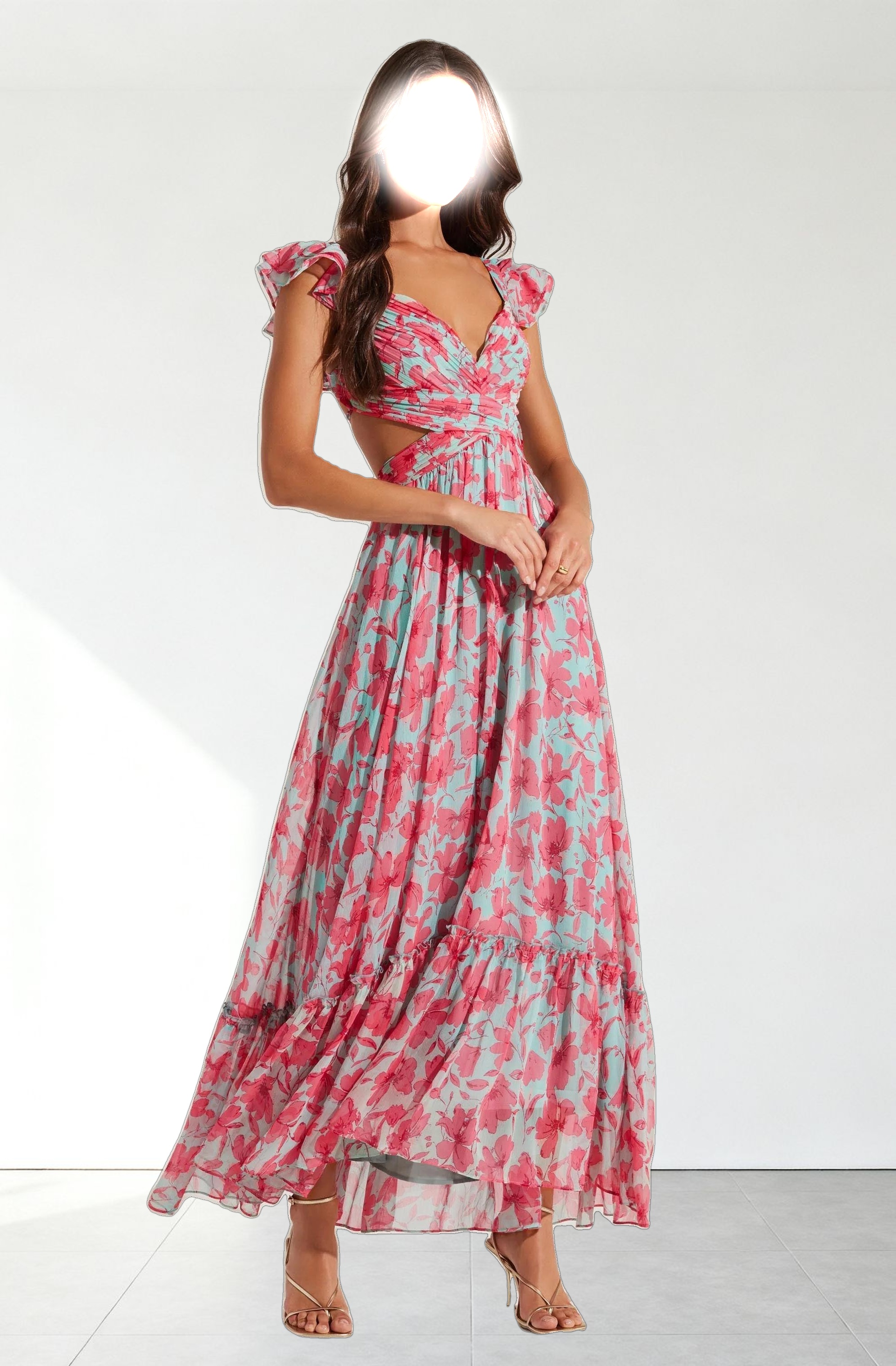 Primrose Floral Strappy Back Maxi Dress
