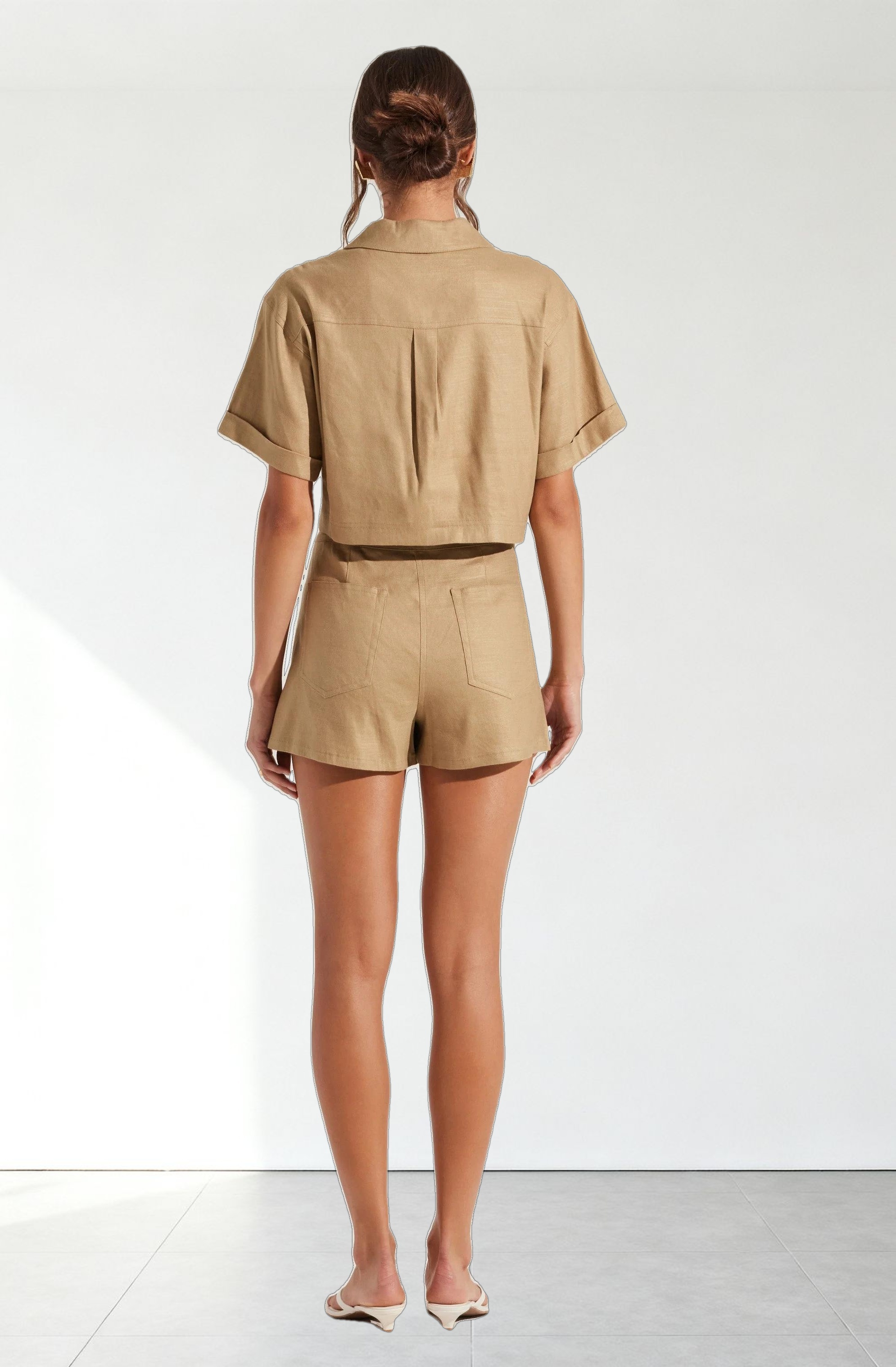 Deborah Linen Blend Safari Top