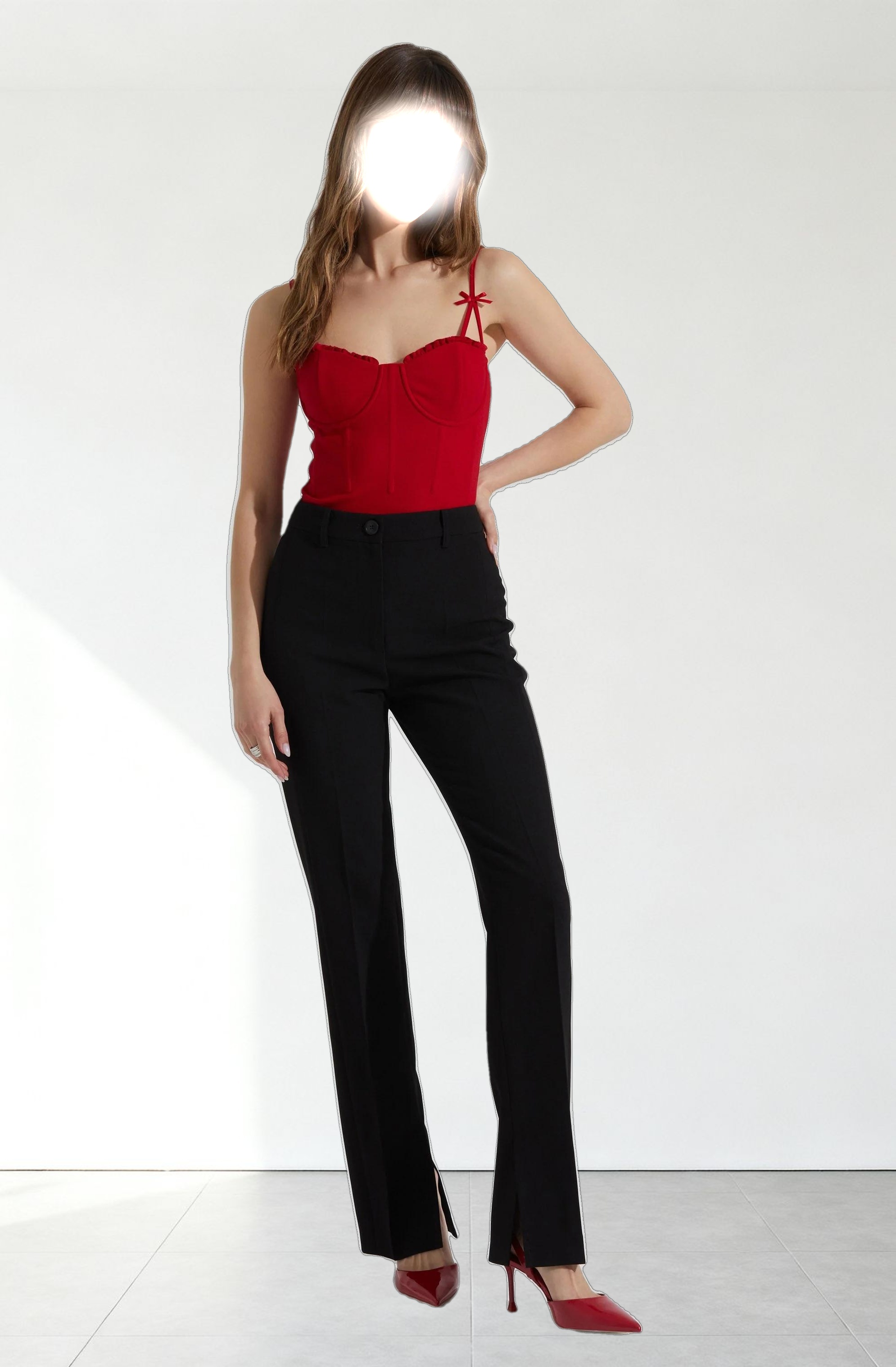 Adana Bow Detail Bustier Top