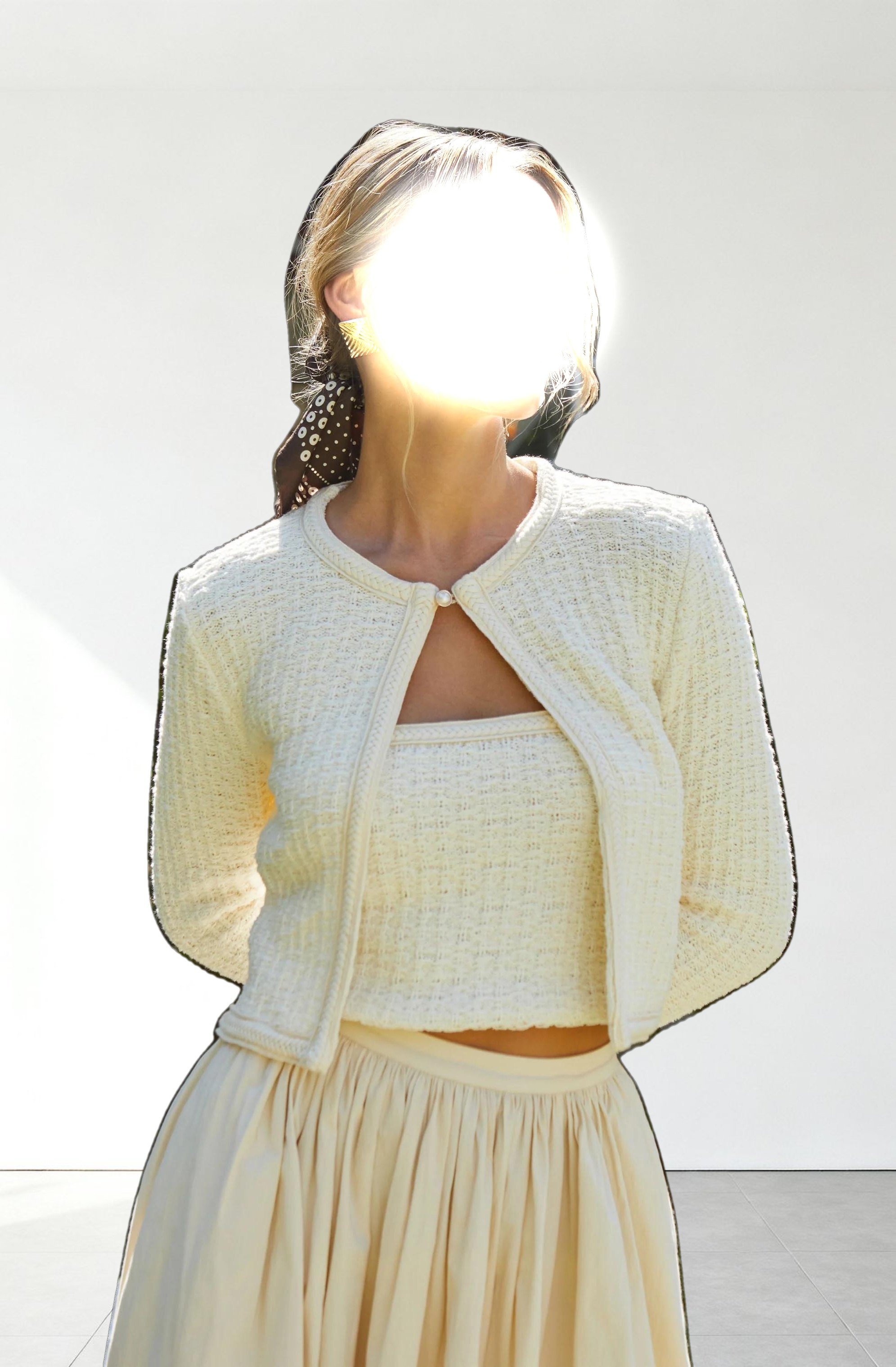 Blaise Pearl Button Cardigan