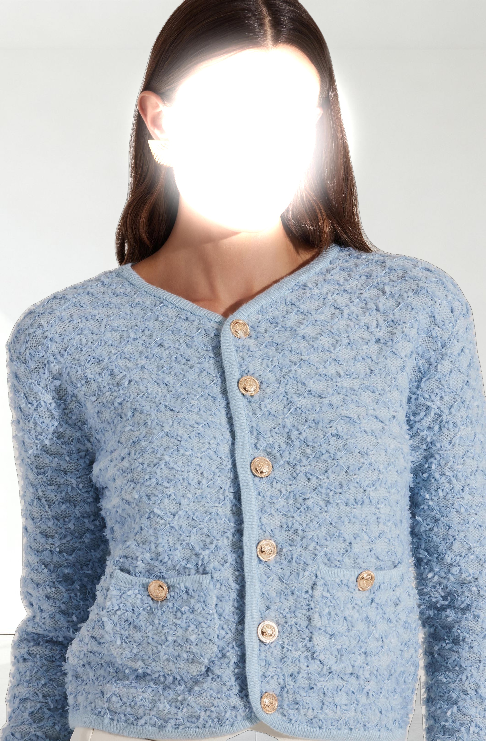 Textured Patch Pocket Cardigan