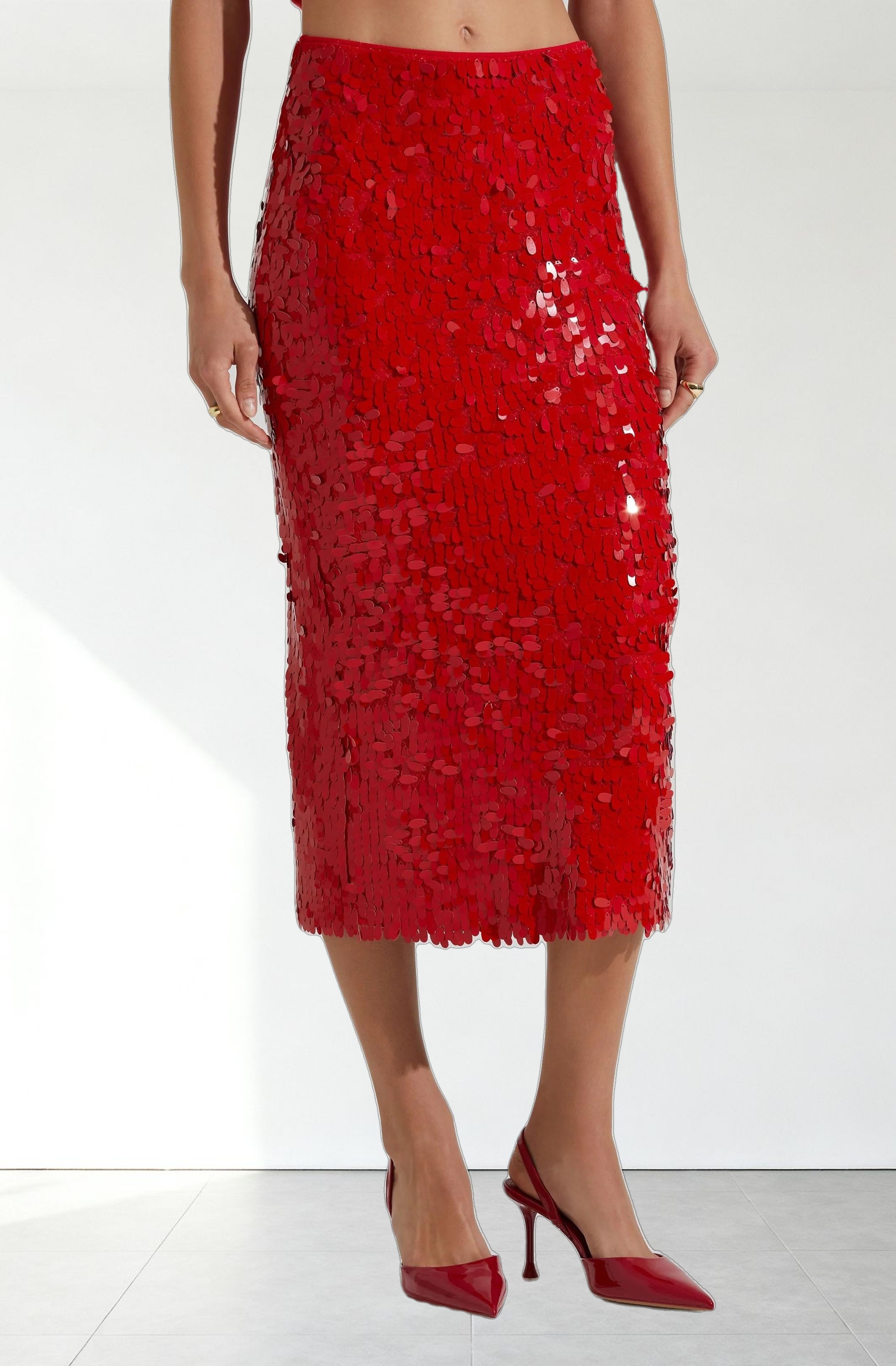 Amos Sequin Midi Skirt