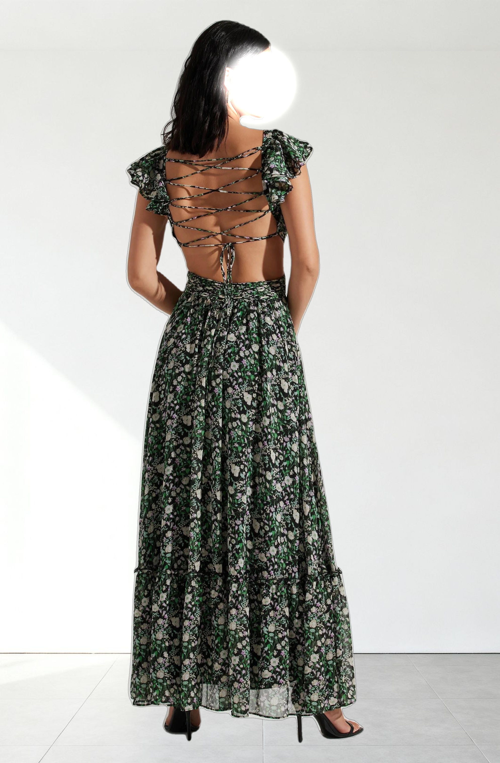 Primrose Floral Strappy Back Maxi Dress