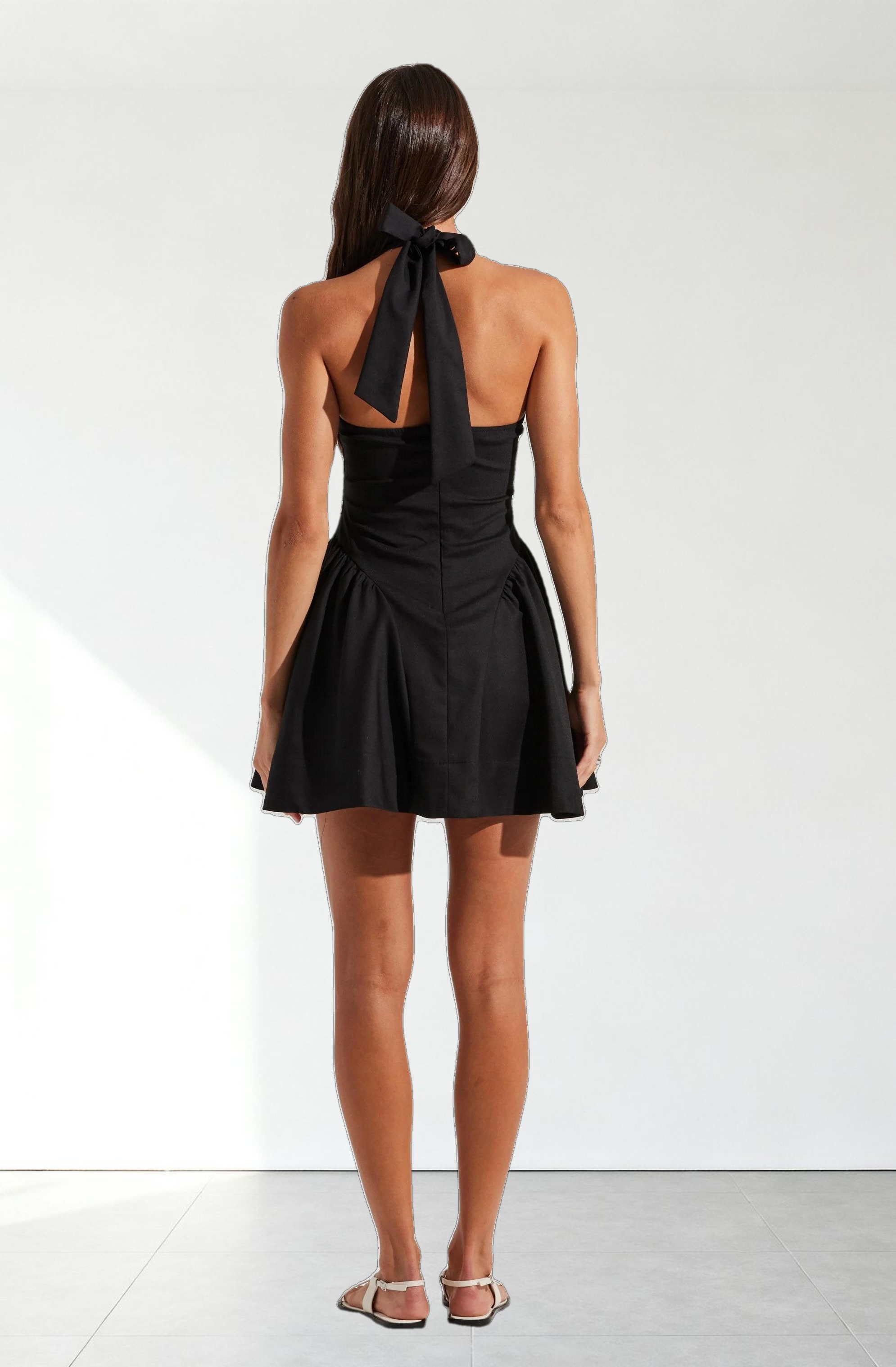 Meana V-Neck Halter Mini Dress