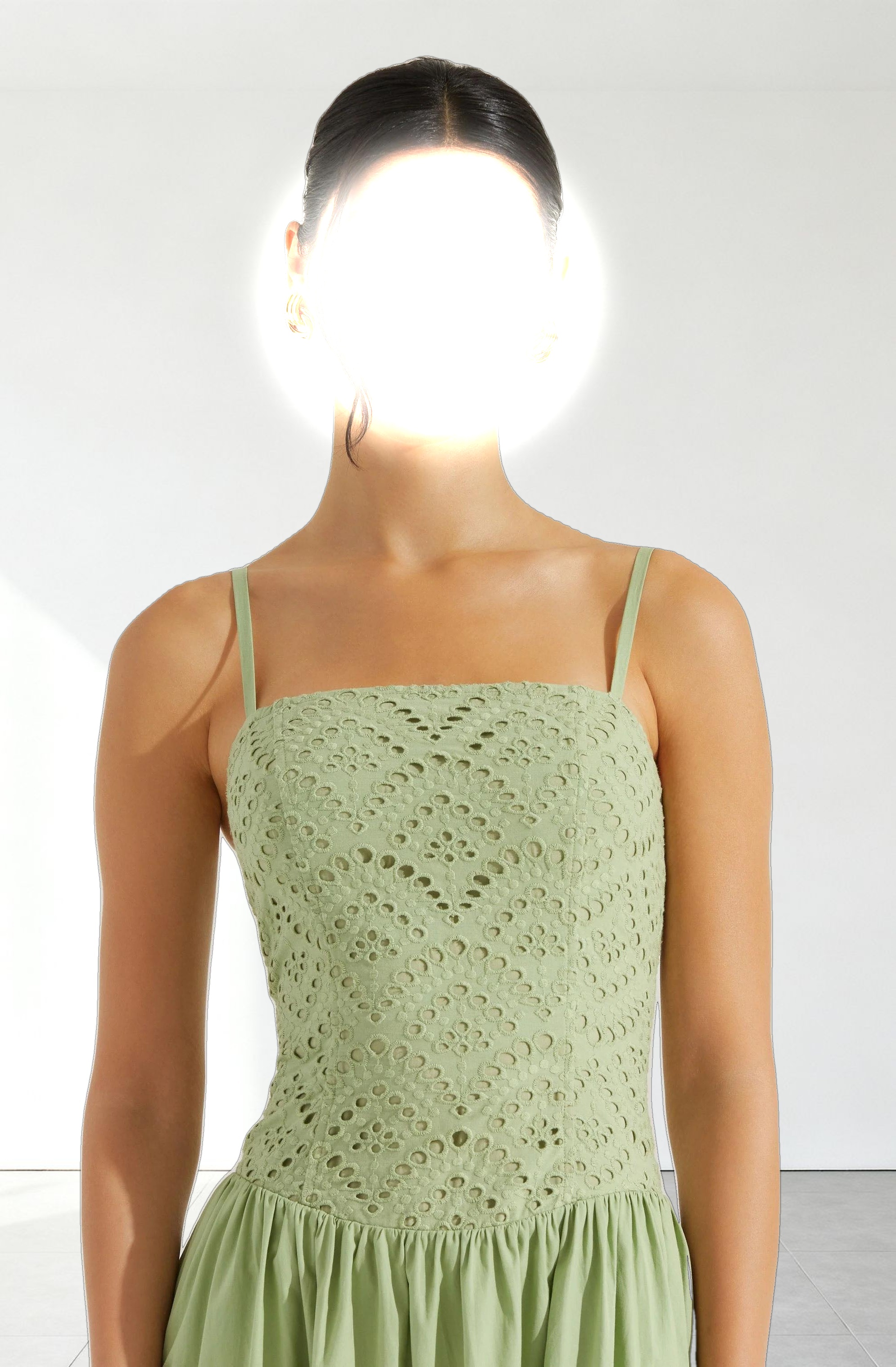 Nathalia Eyelet Midi Dress