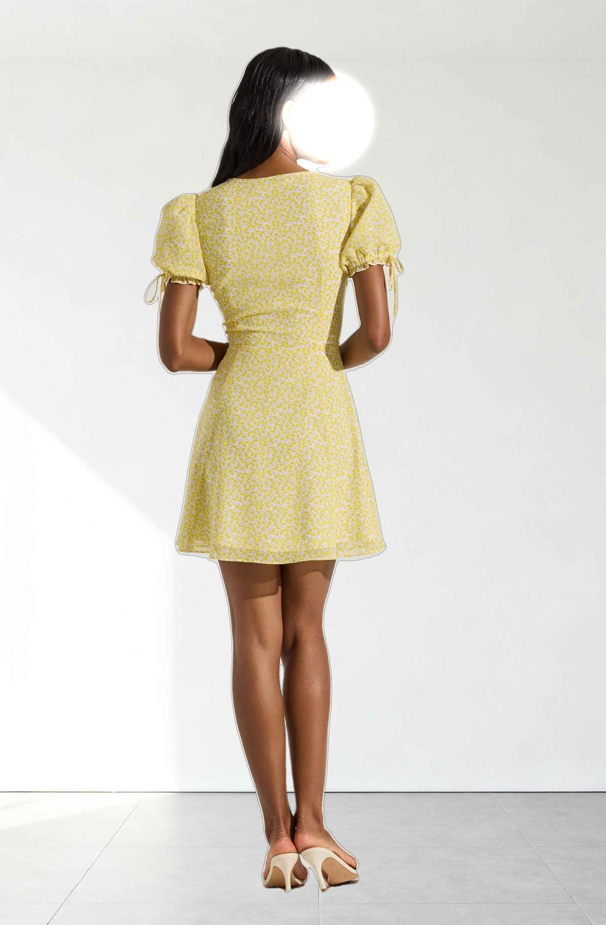 Floral Puff Sleeve Mini Dress