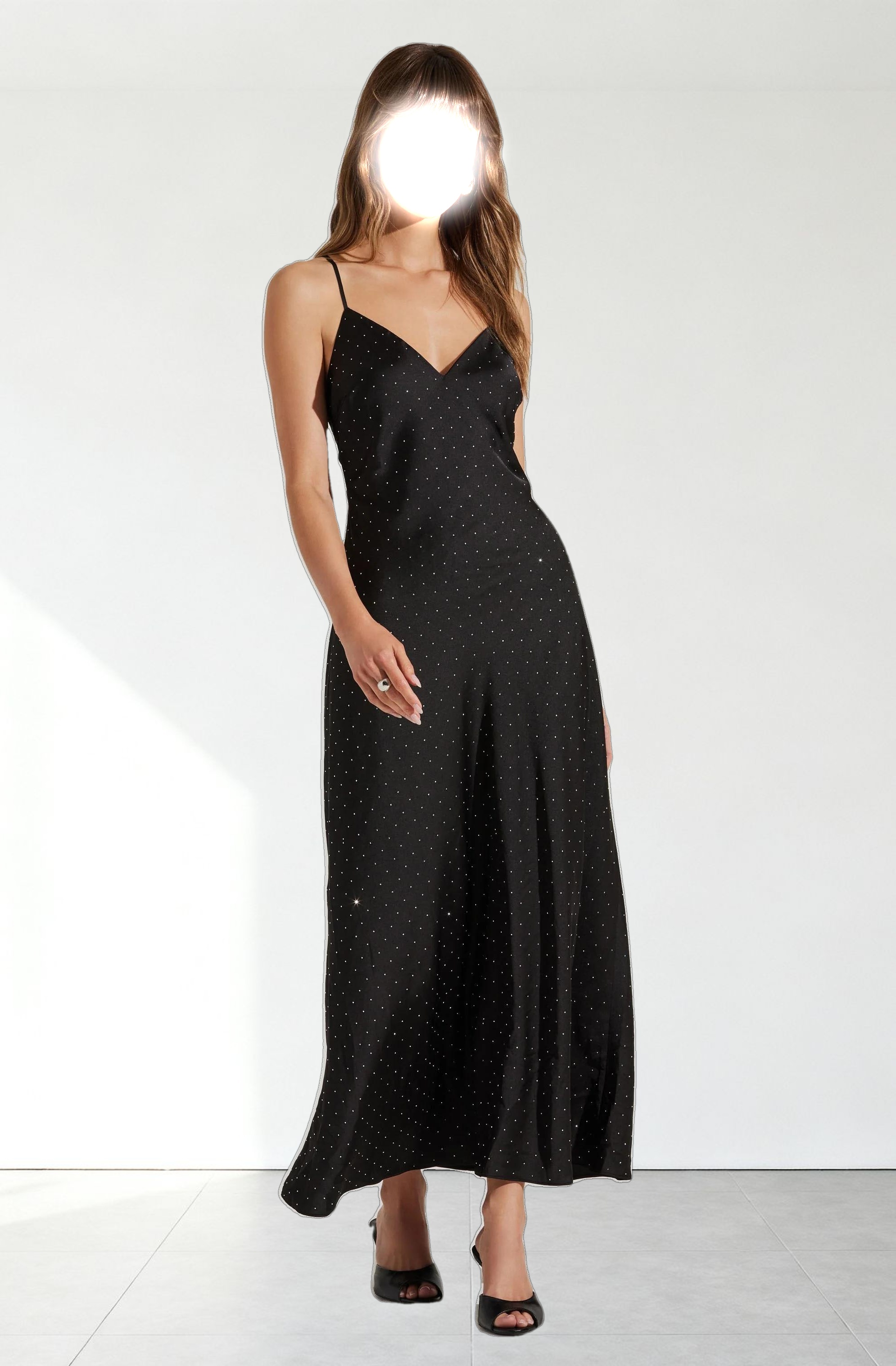Bonney Rhinestone Maxi Slip Dress