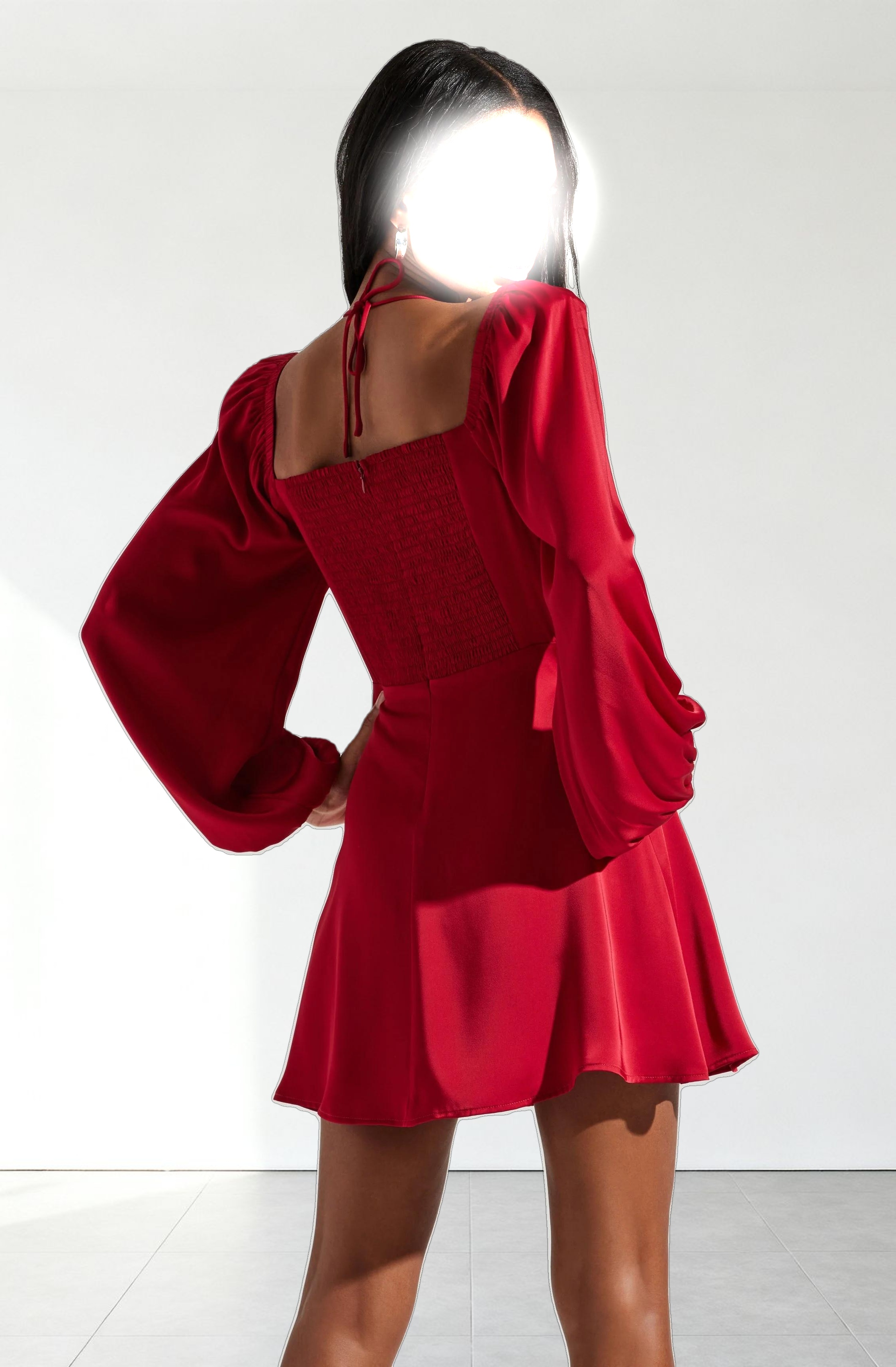 Vivian Satin Halter Mini Dress