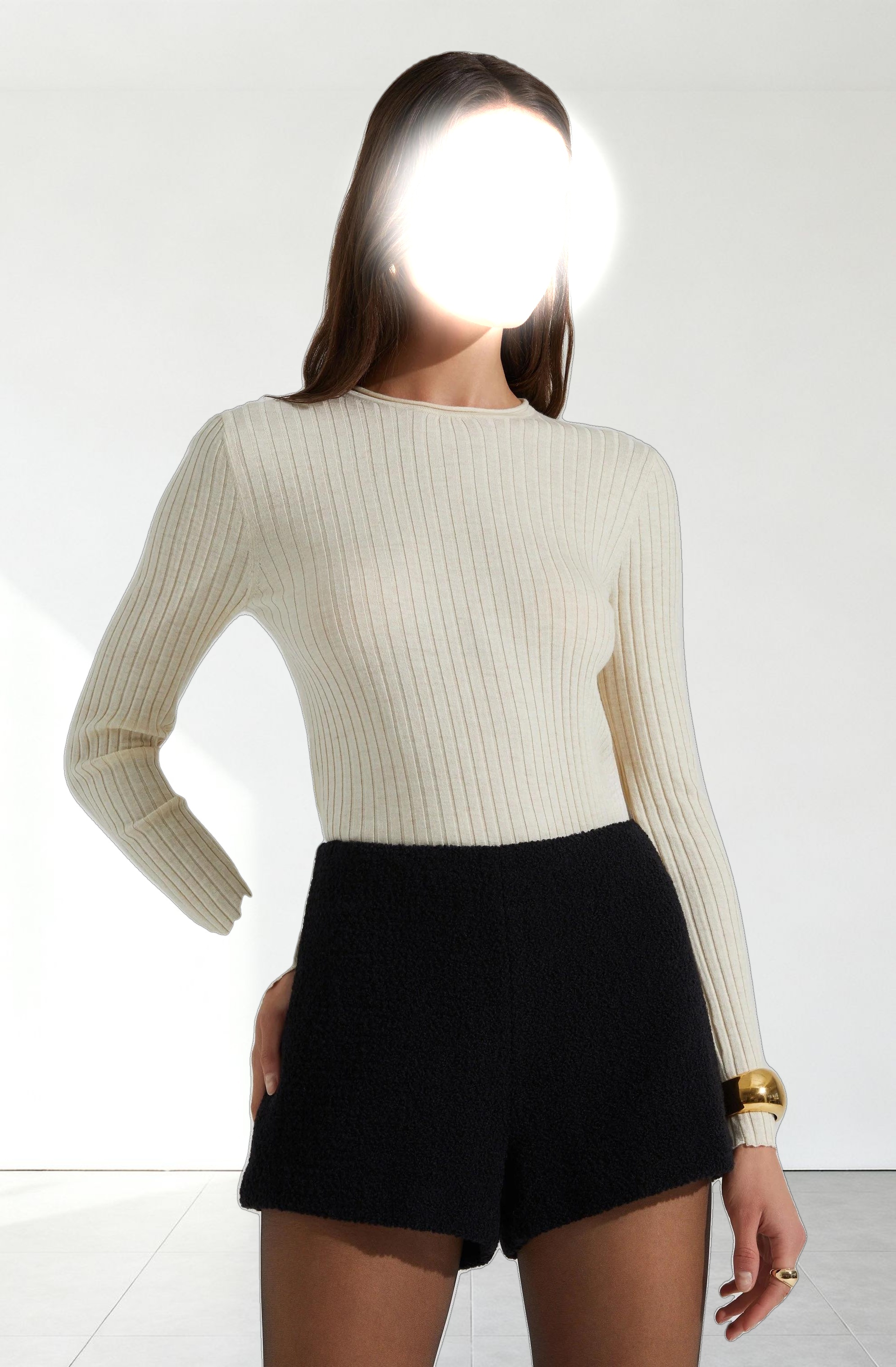 Reece Ribbed Long Sleeve Sweater