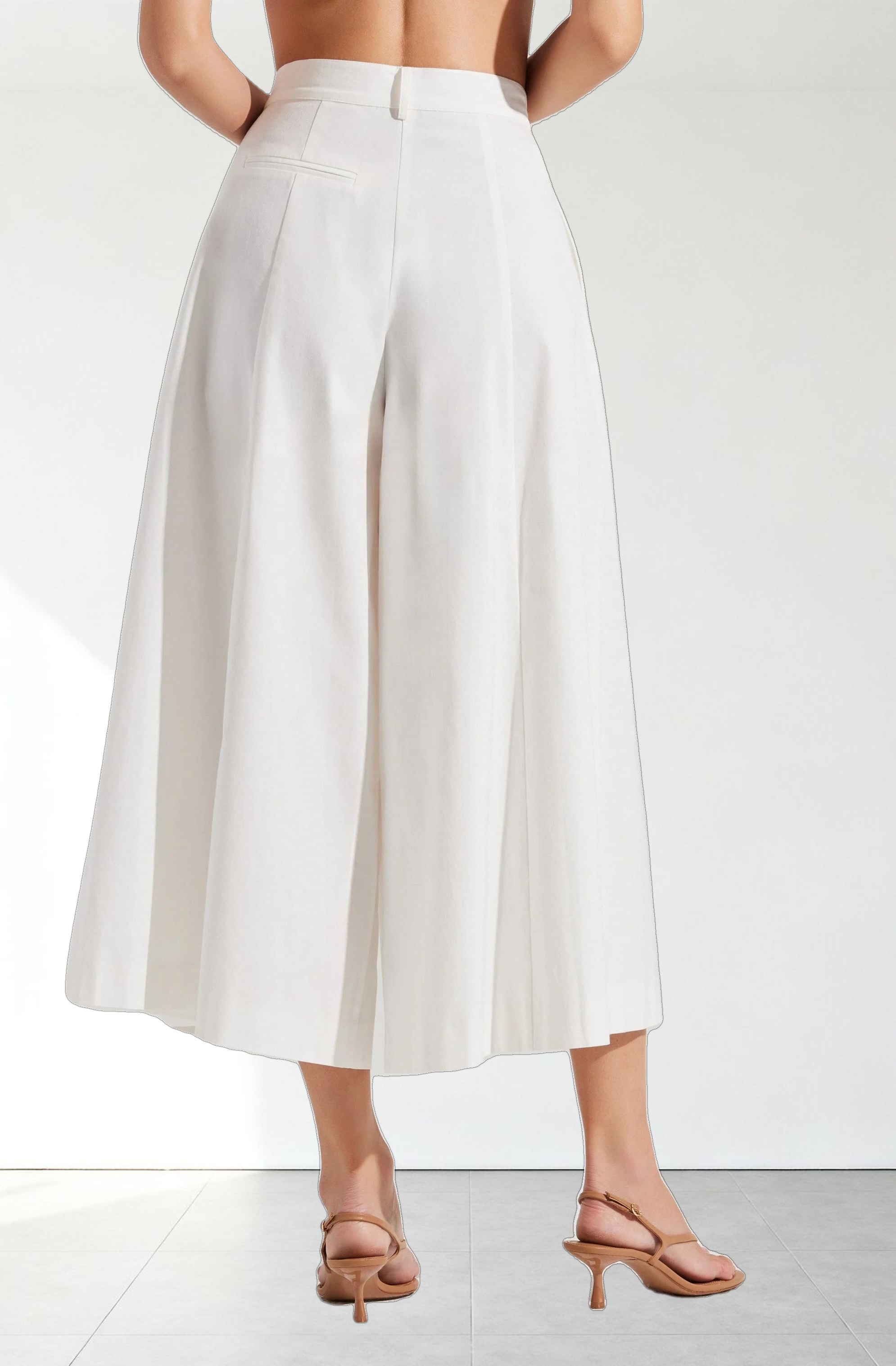 Rowen Pleated Culotte Pants